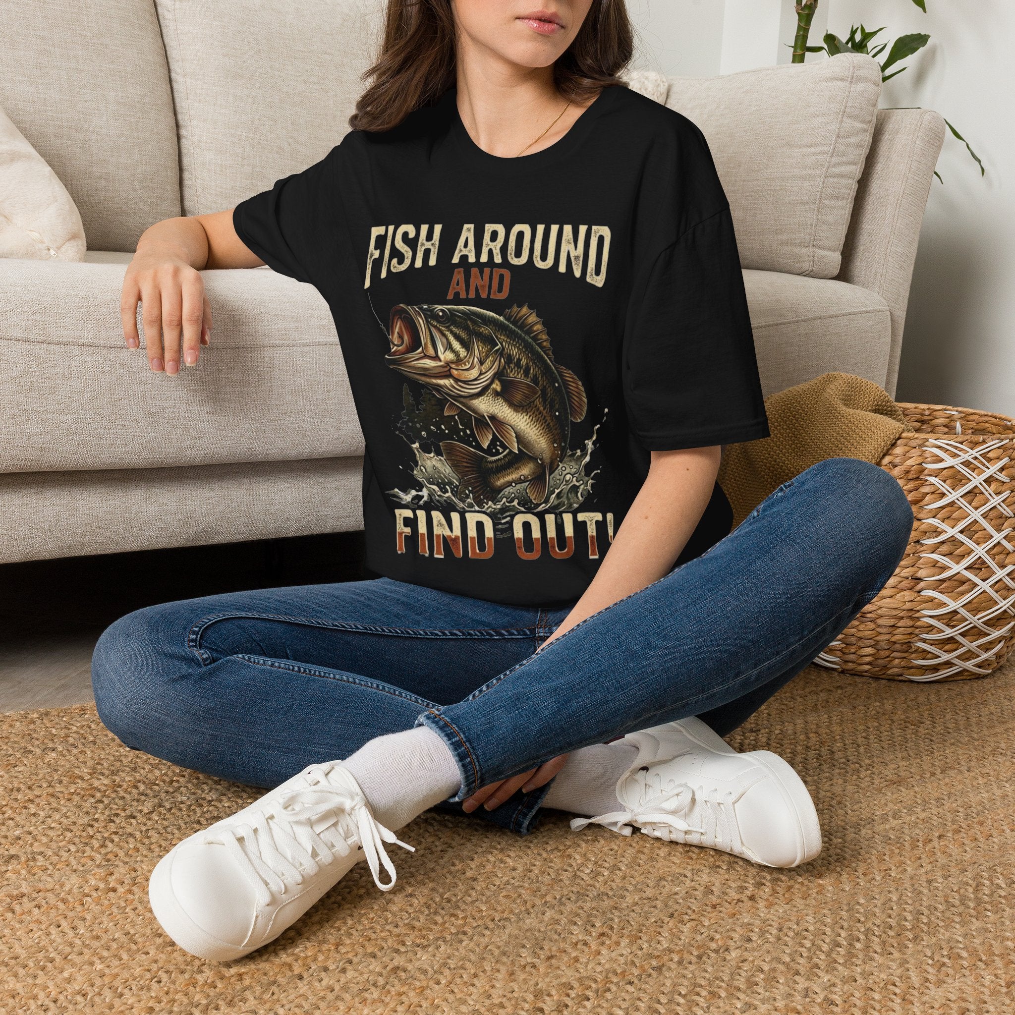Fishing T-Shirt — "Fish Around and Find Out" Graphic Tee for Anglers