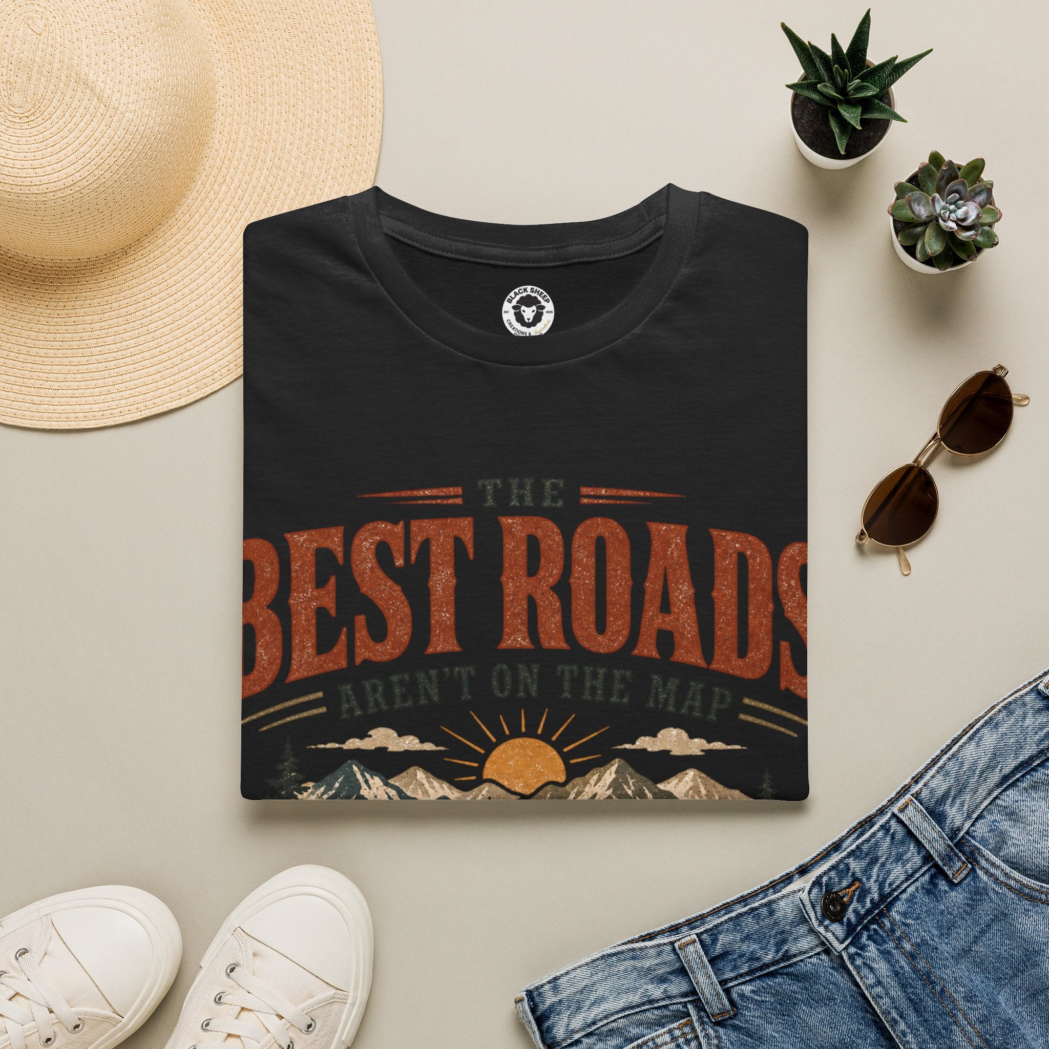 Adventure Graphic T-Shirt — "The Best Roads Aren't On the Map"