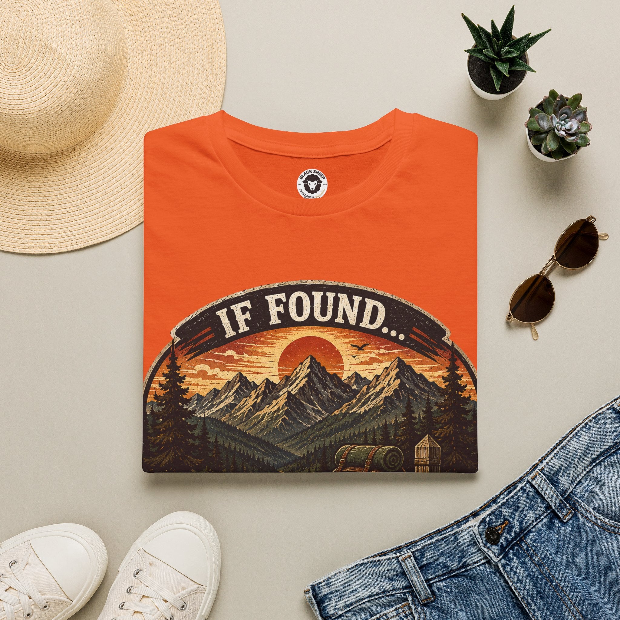 If Found Return Me to the Mountains T-Shirt — Retro Outdoor Hiking Tee