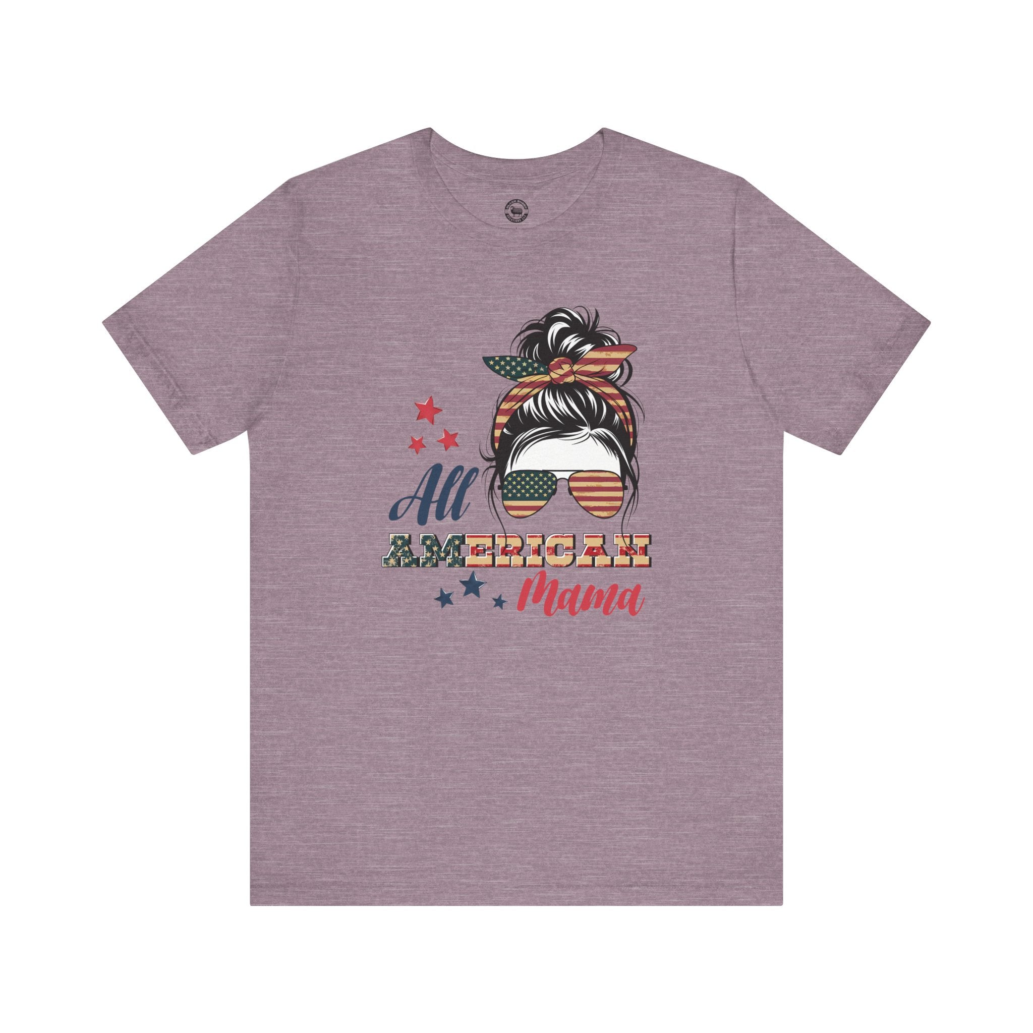 American Mama Tee - Unisex Jersey Short Sleeve Tee for Stars, Stripes & Sass (USA Shirt, 4th of July, Soft Cotton Tee, Mom Shirt, Mama, T-shirt, America)