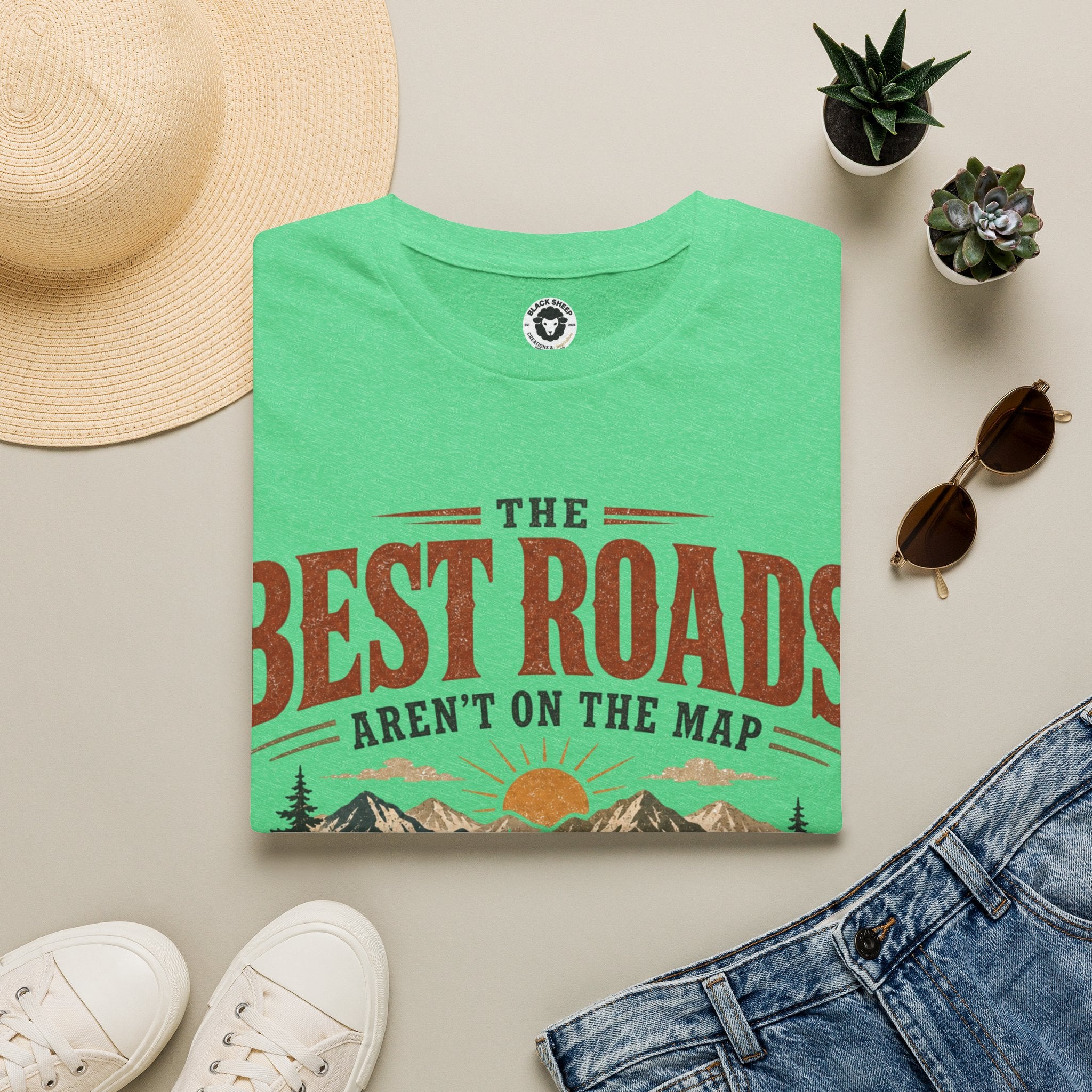 Adventure Graphic T-Shirt — "The Best Roads Aren't On the Map"