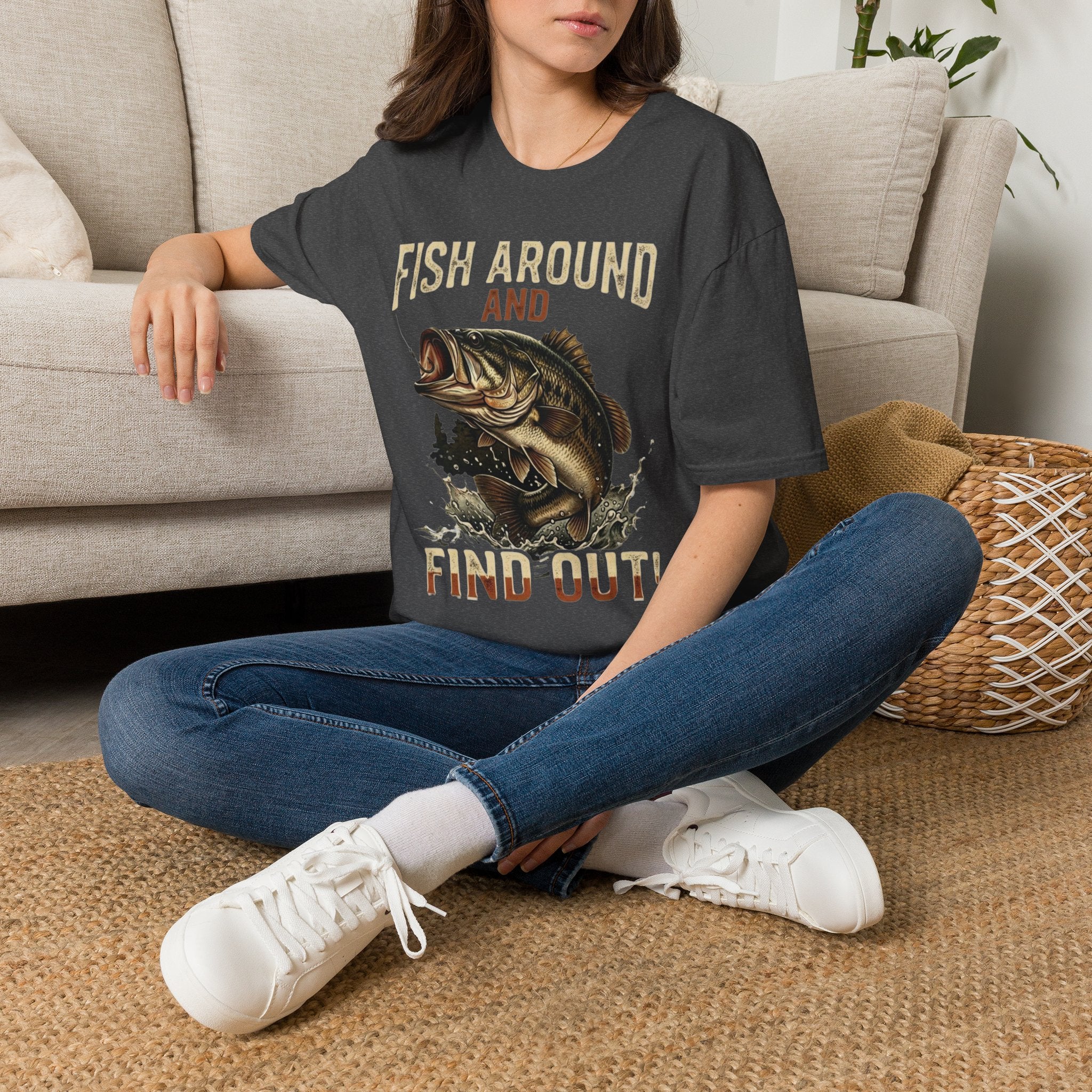 Fishing T-Shirt — "Fish Around and Find Out" Graphic Tee for Anglers