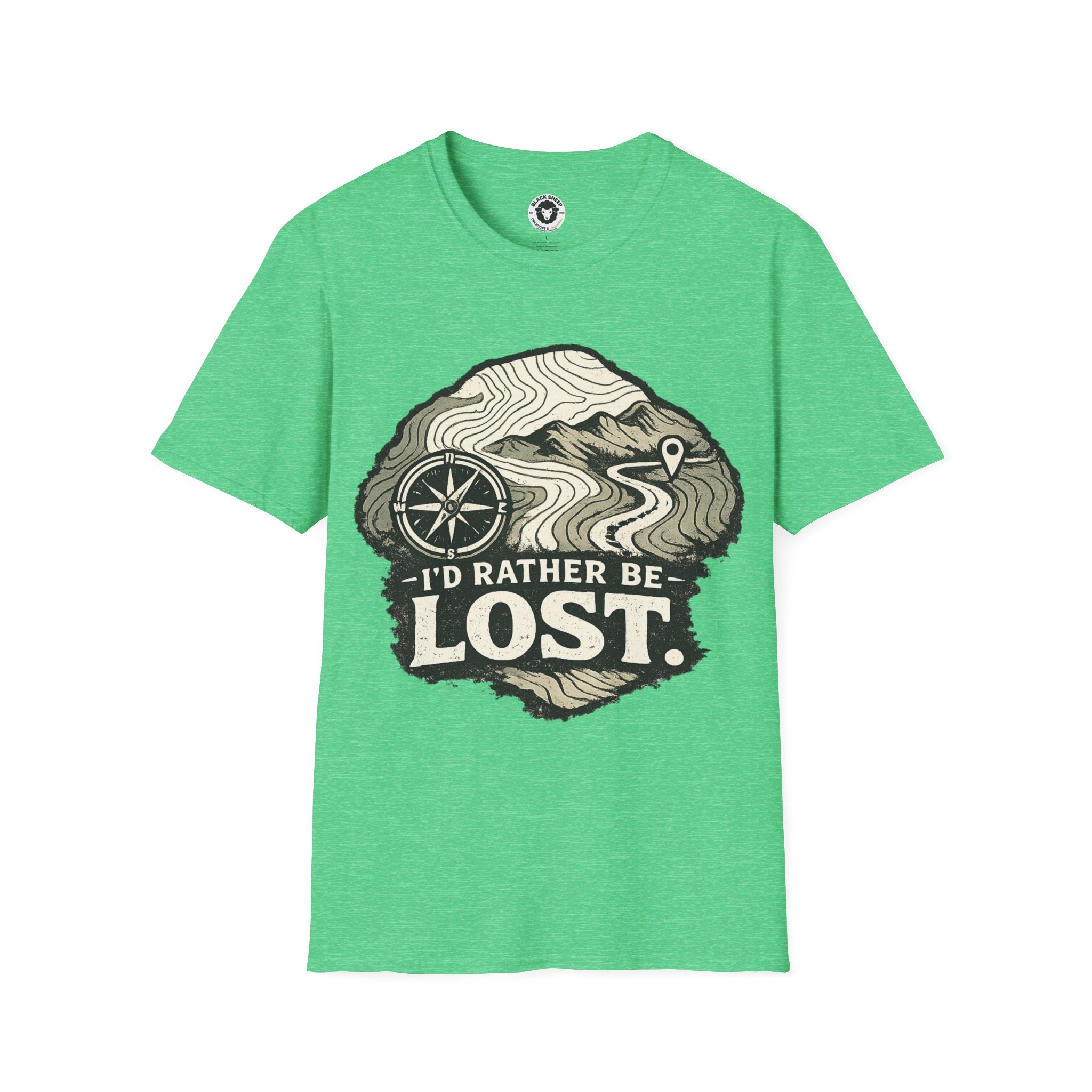 I'd Rather Be Lost T-Shirt — Adventure Compass Mountain Tee