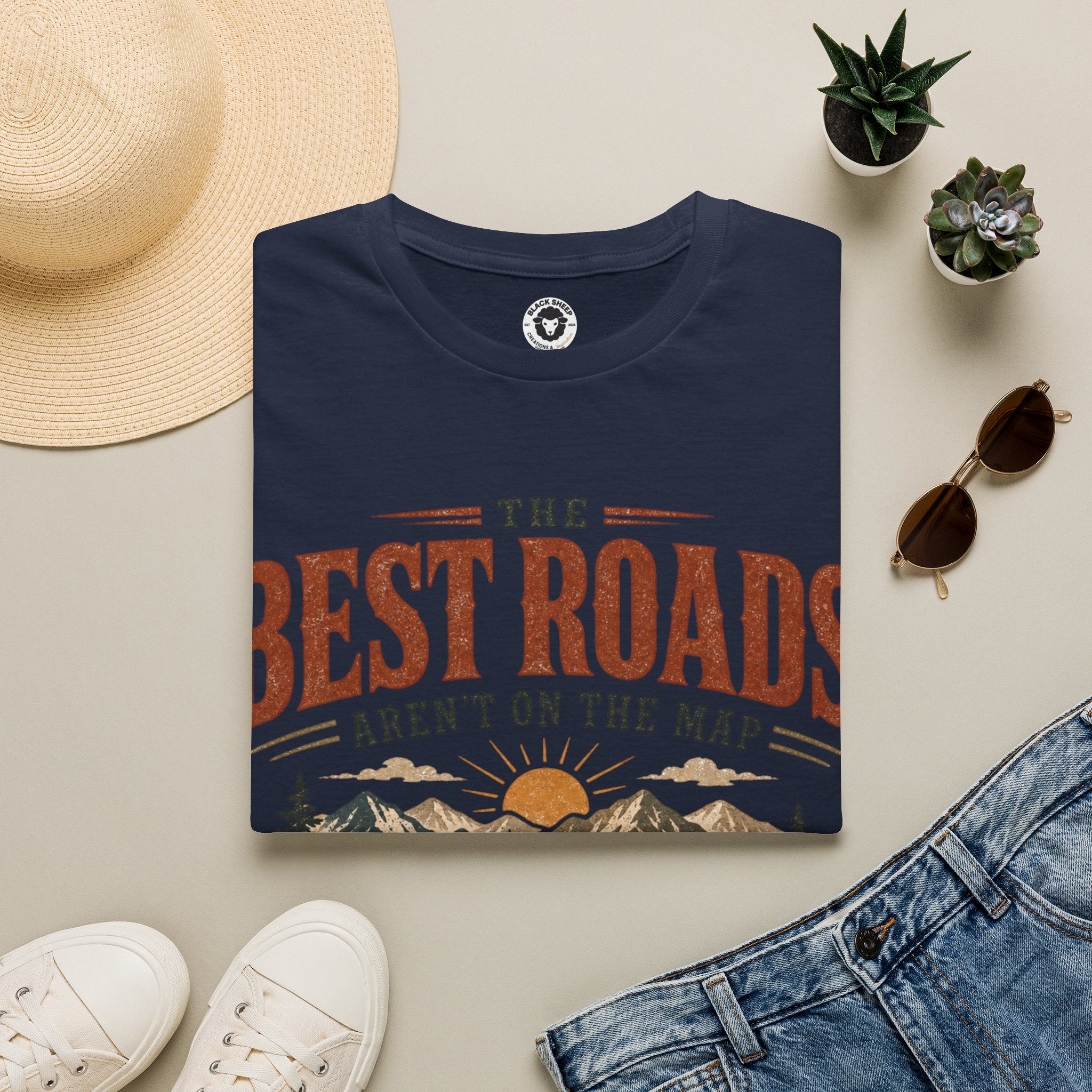 Adventure Graphic T-Shirt — "The Best Roads Aren't On the Map"