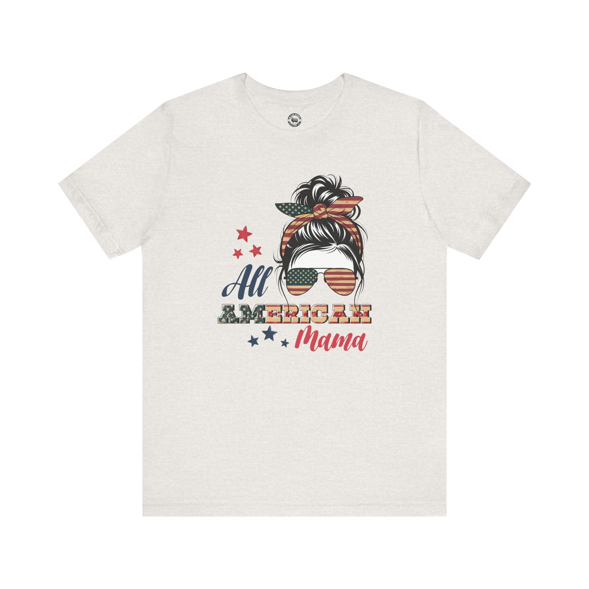 American Mama Tee - Unisex Jersey Short Sleeve Tee for Stars, Stripes & Sass (USA Shirt, 4th of July, Soft Cotton Tee, Mom Shirt, Mama, T-shirt, America)