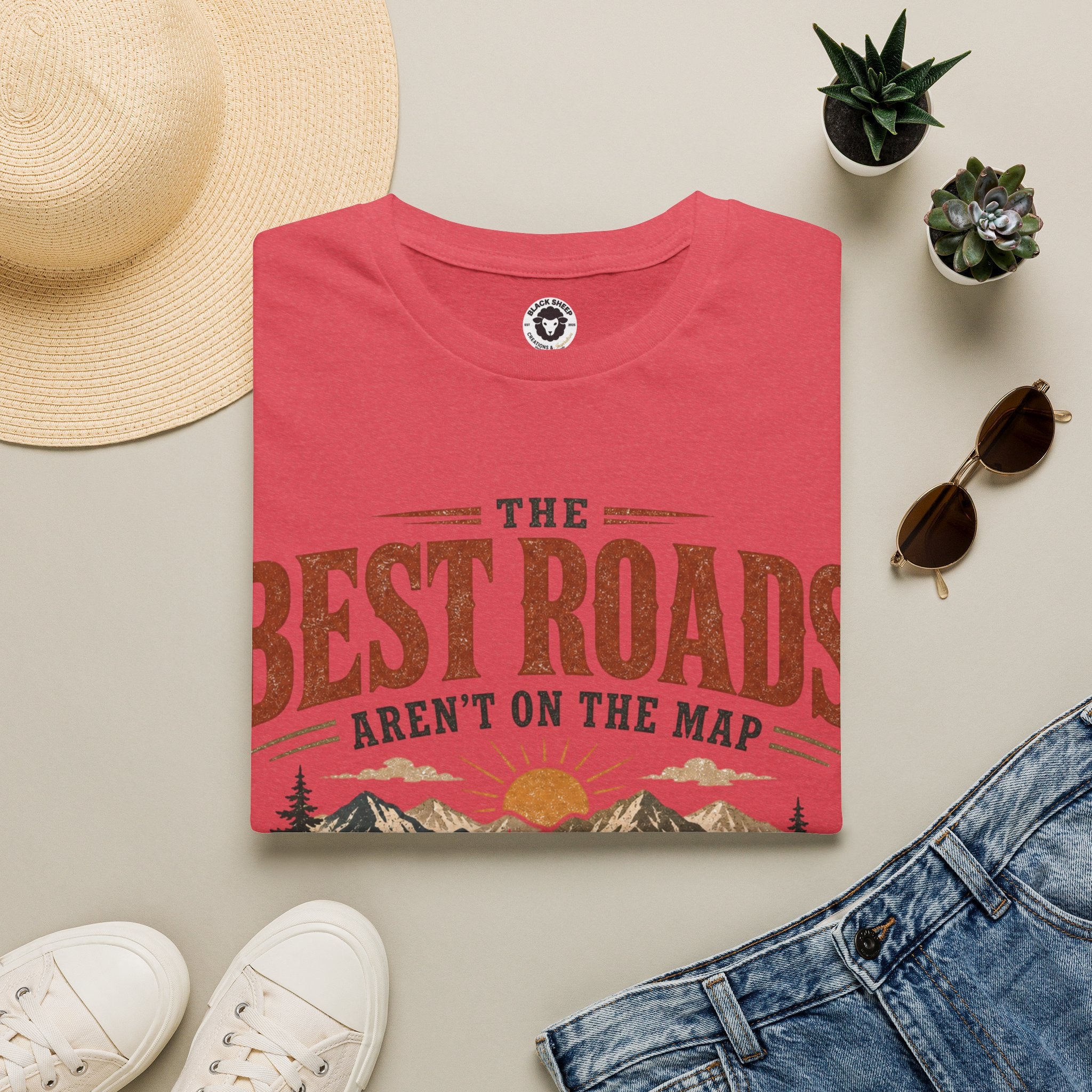 Adventure Graphic T-Shirt — "The Best Roads Aren't On the Map"