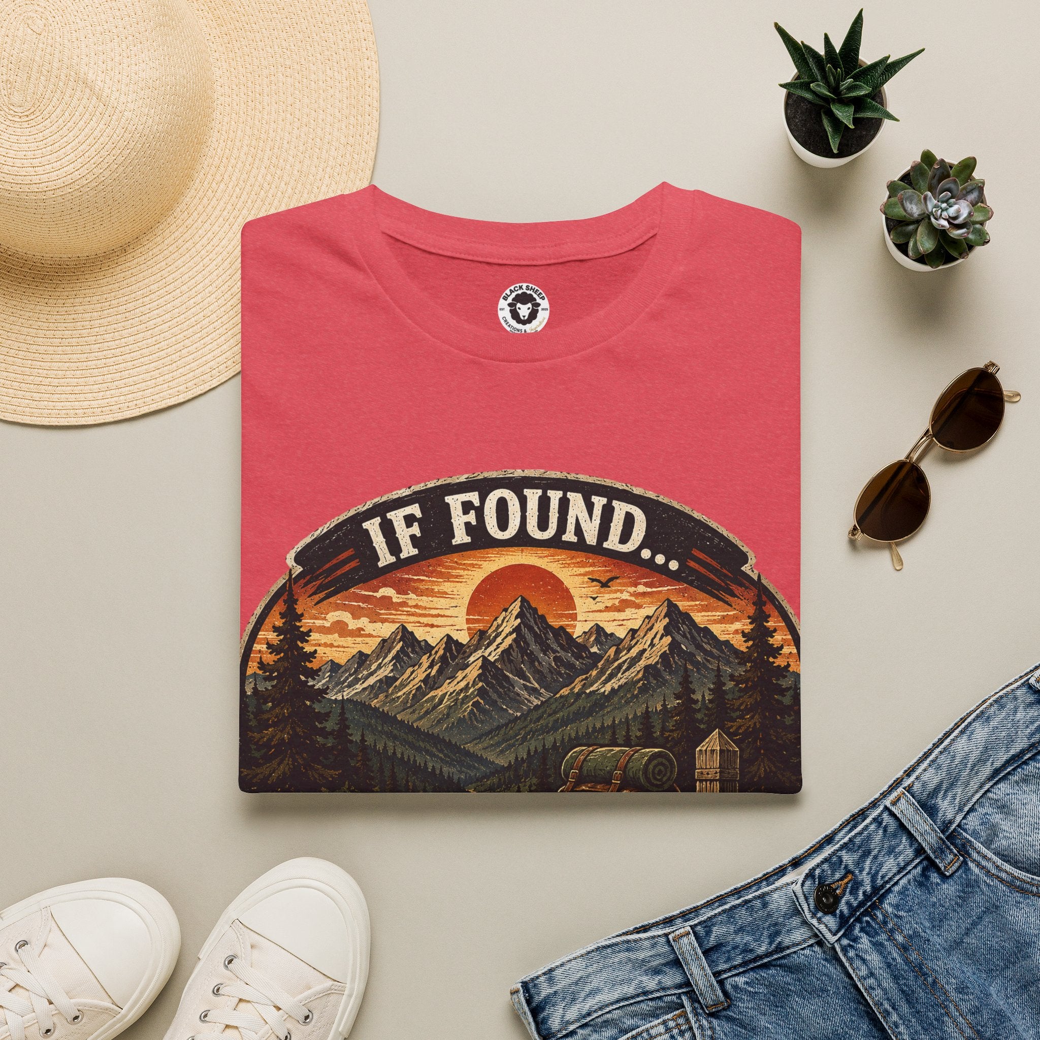 If Found Return Me to the Mountains T-Shirt — Retro Outdoor Hiking Tee