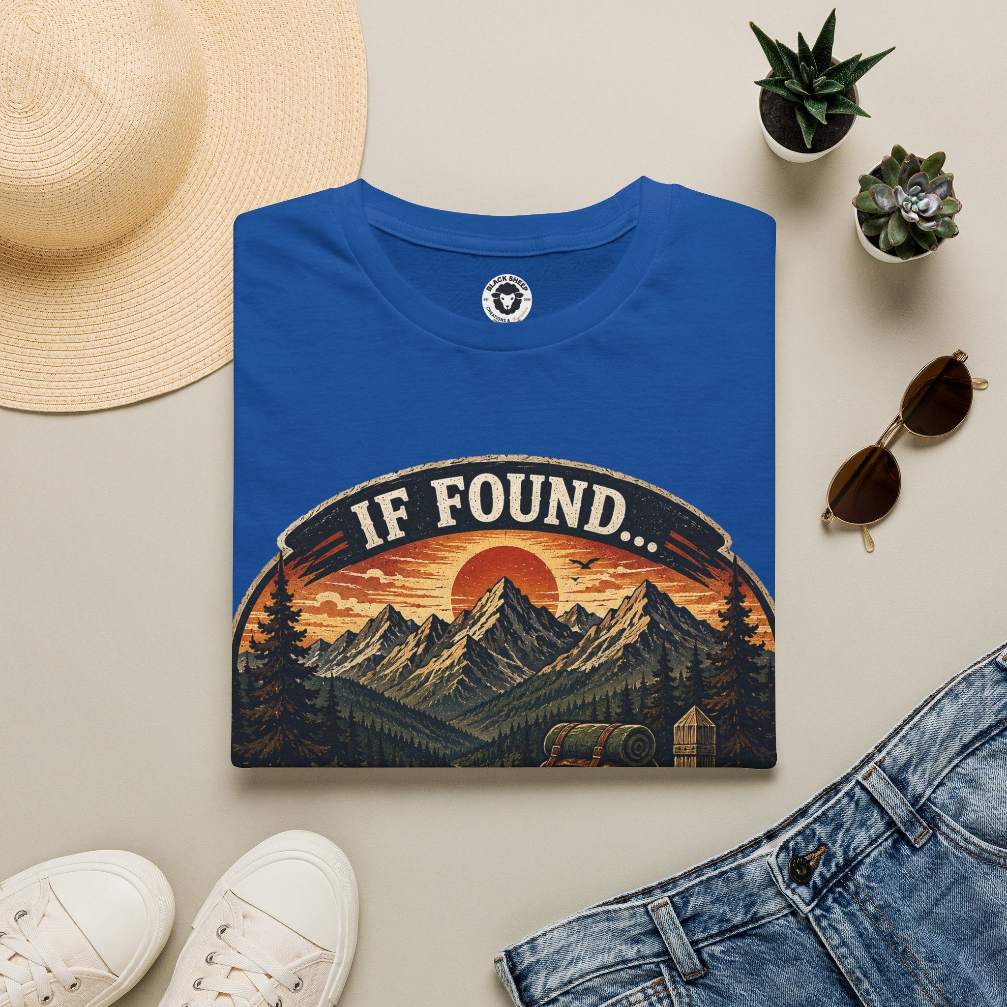 If Found Return Me to the Mountains T-Shirt — Retro Outdoor Hiking Tee