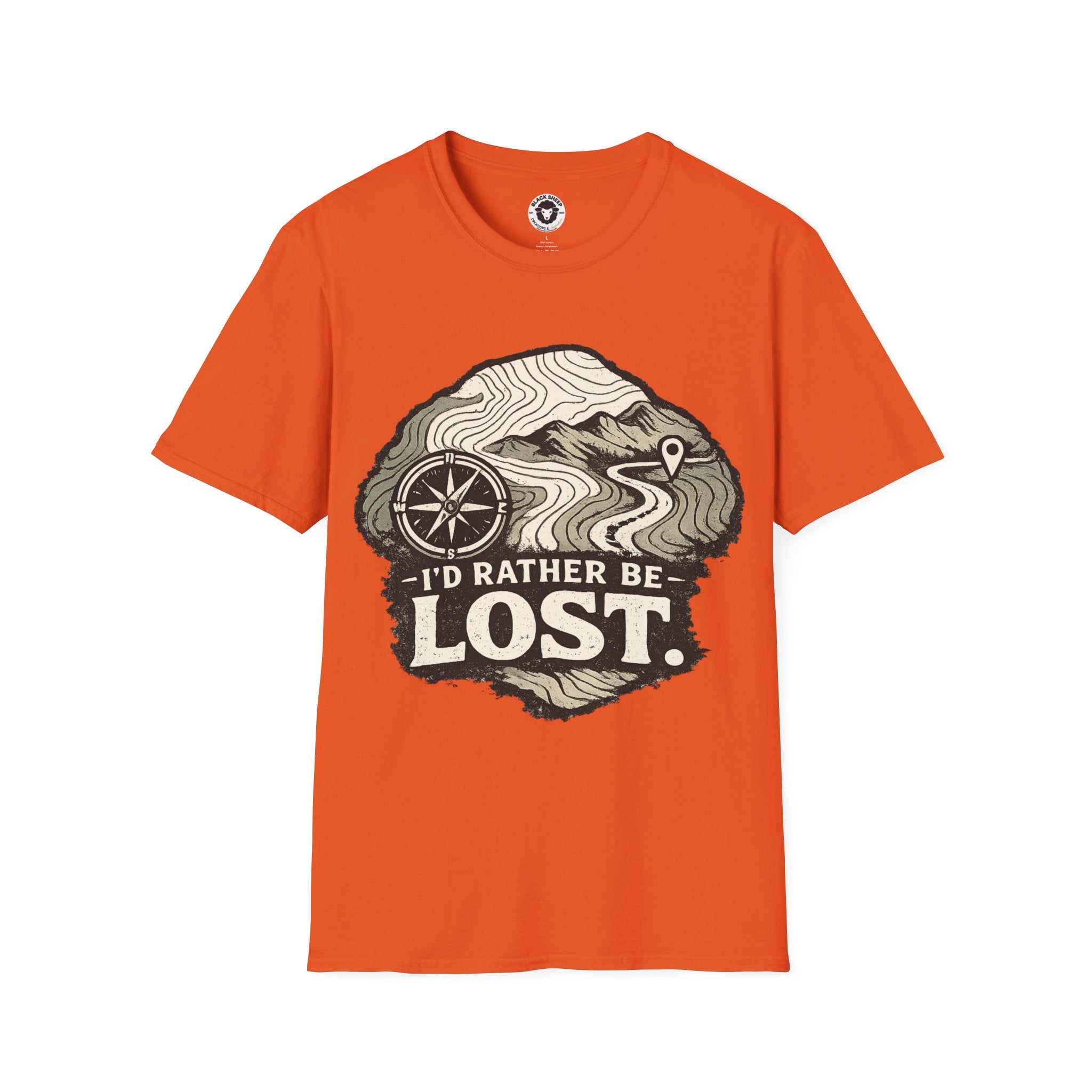 I'd Rather Be Lost T-Shirt — Adventure Compass Mountain Tee