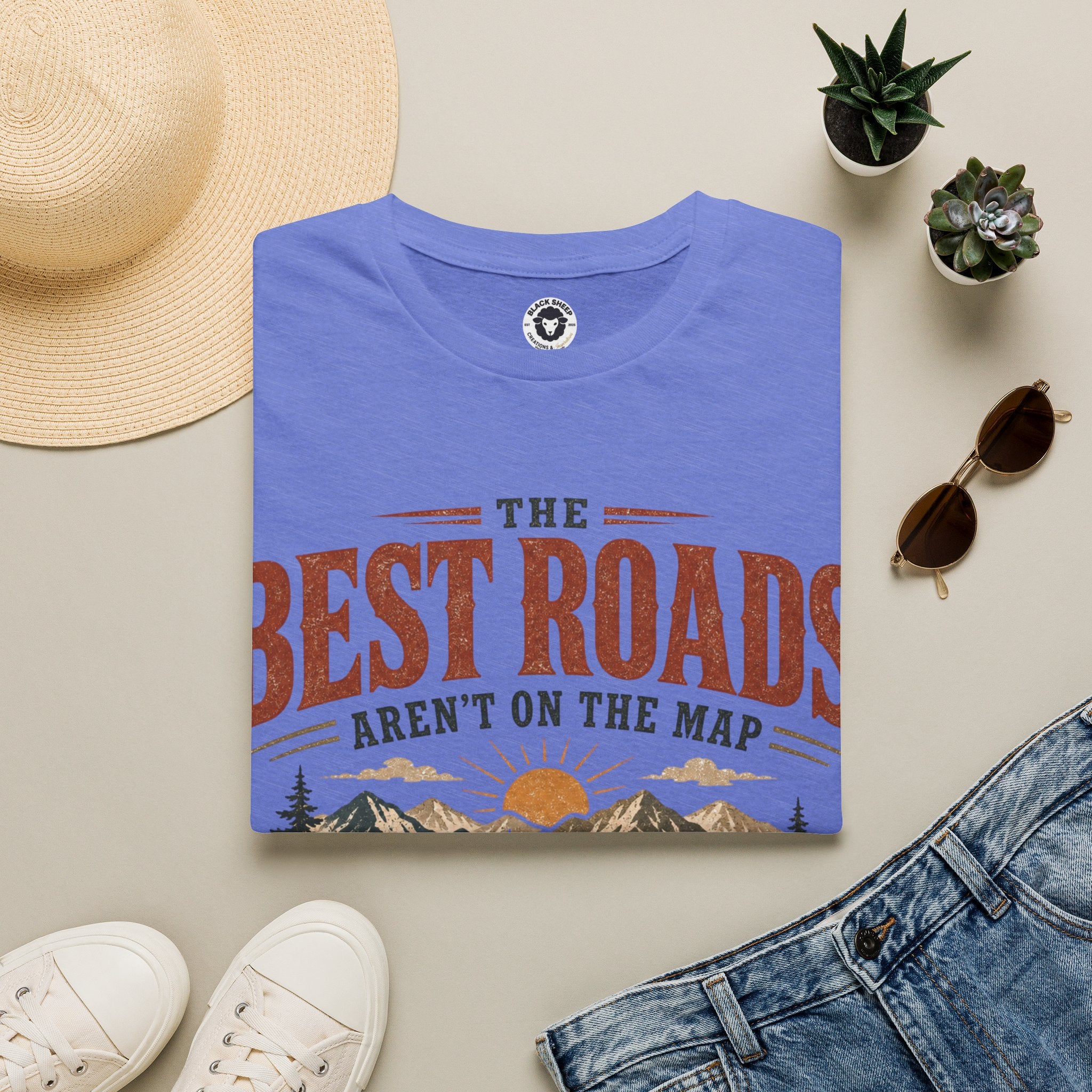 Adventure Graphic T-Shirt — "The Best Roads Aren't On the Map"