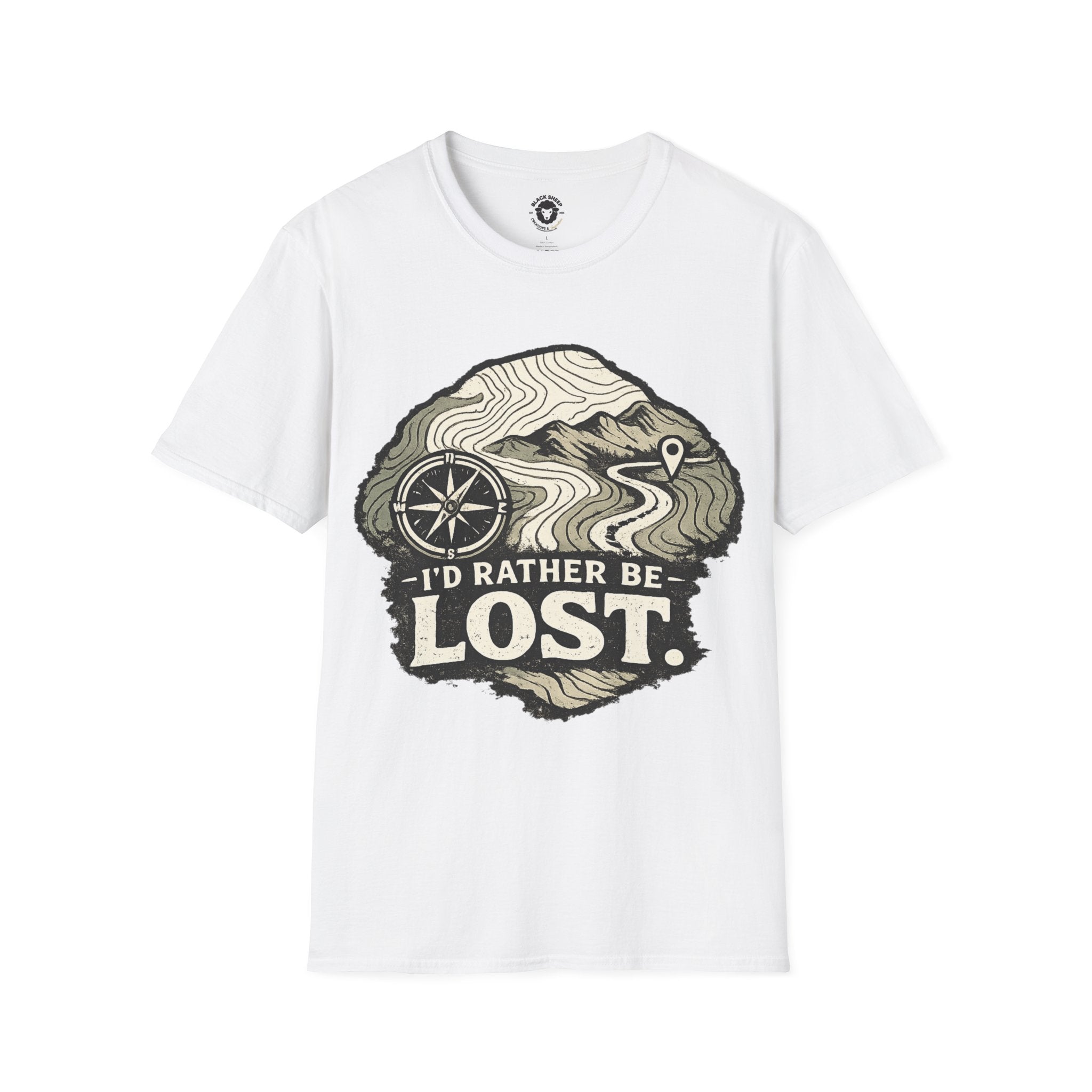I'd Rather Be Lost T-Shirt — Adventure Compass Mountain Tee