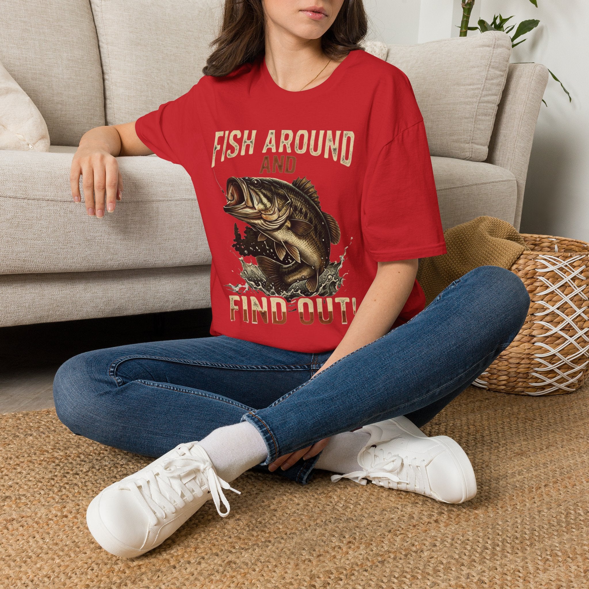 Fishing T-Shirt — "Fish Around and Find Out" Graphic Tee for Anglers