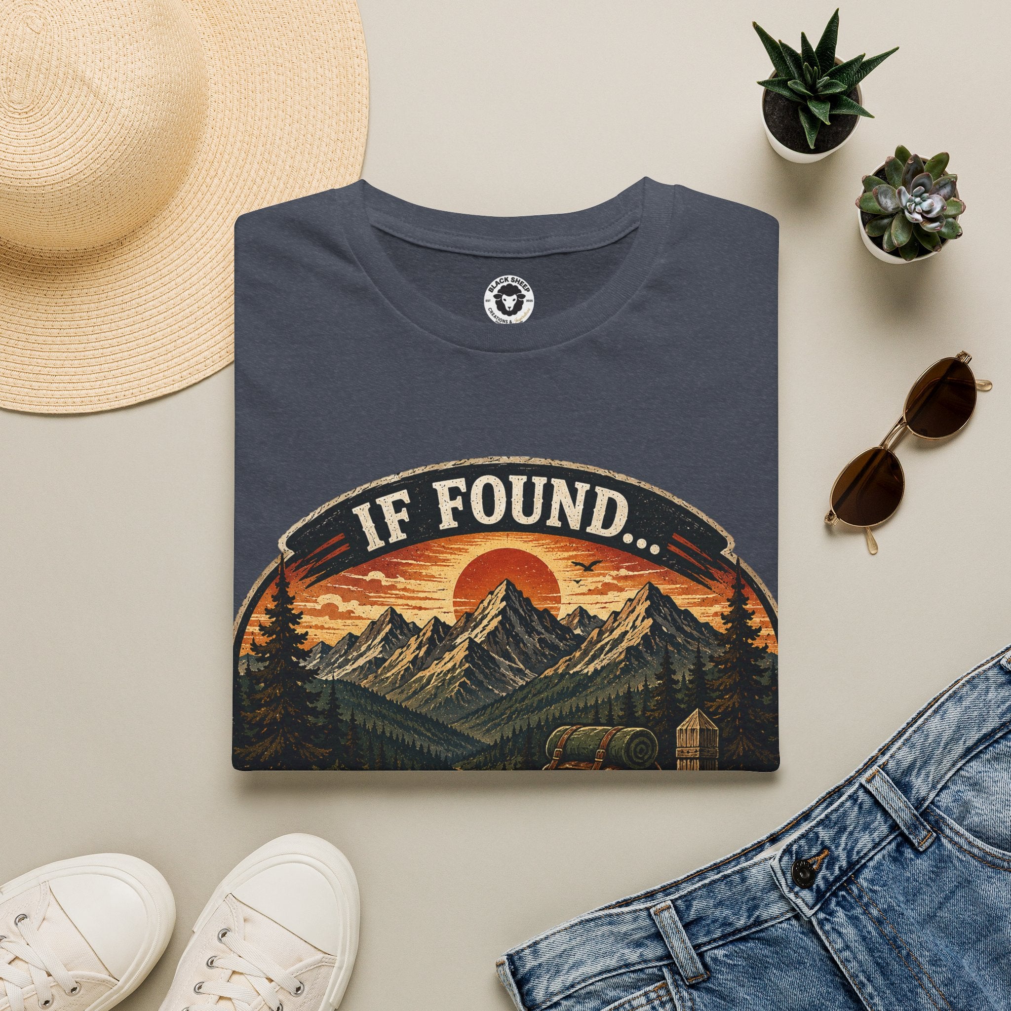 If Found Return Me to the Mountains T-Shirt — Retro Outdoor Hiking Tee