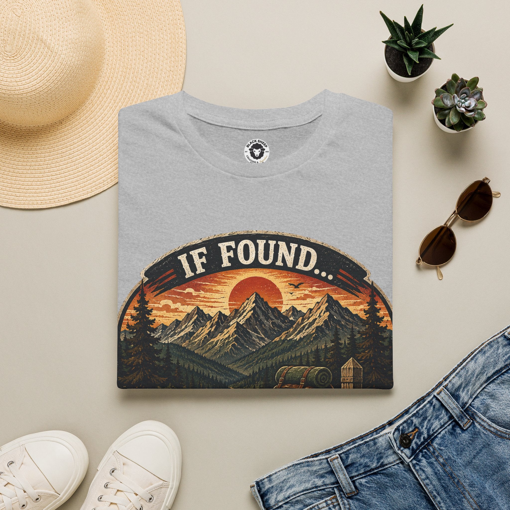 If Found Return Me to the Mountains T-Shirt — Retro Outdoor Hiking Tee