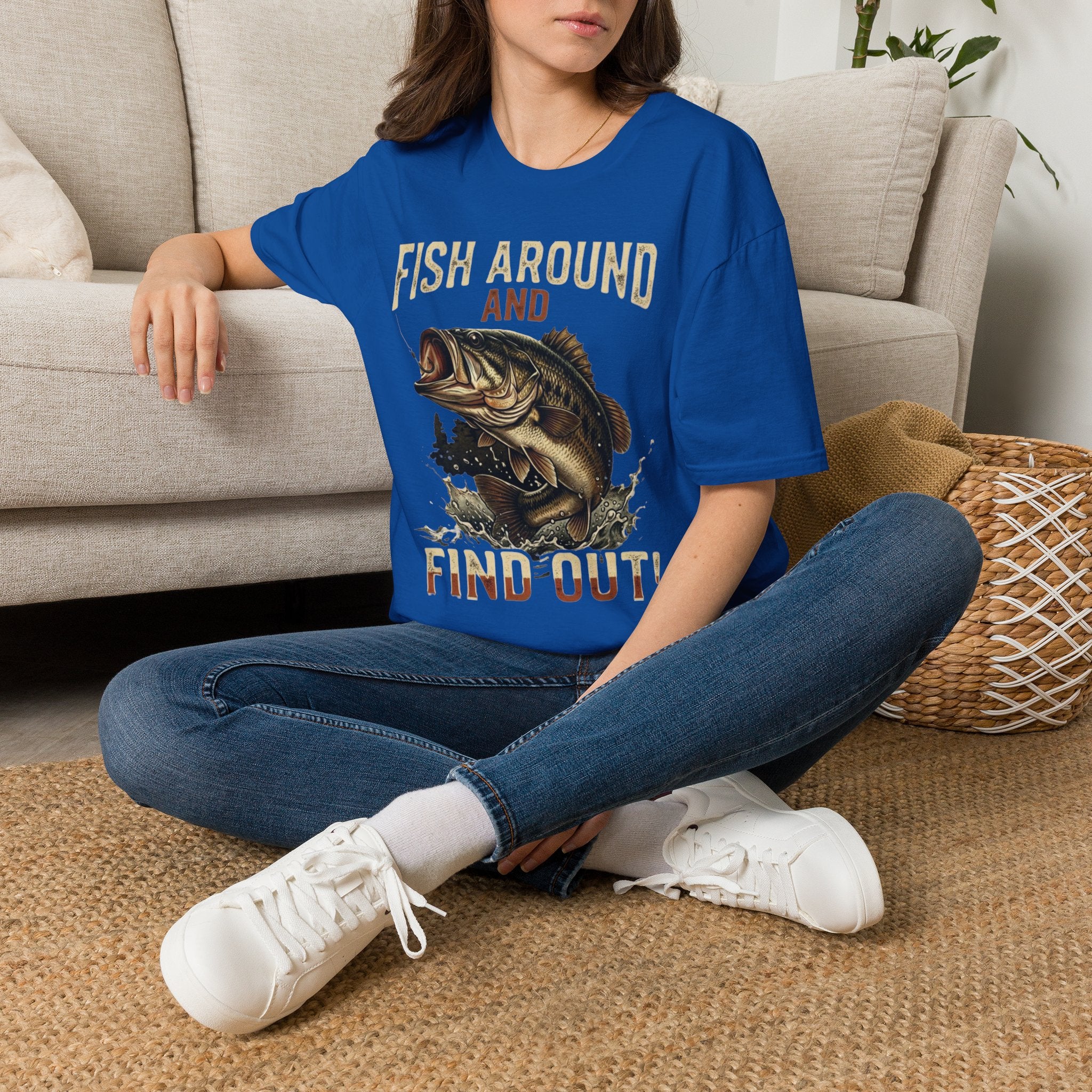 Fishing T-Shirt — "Fish Around and Find Out" Graphic Tee for Anglers