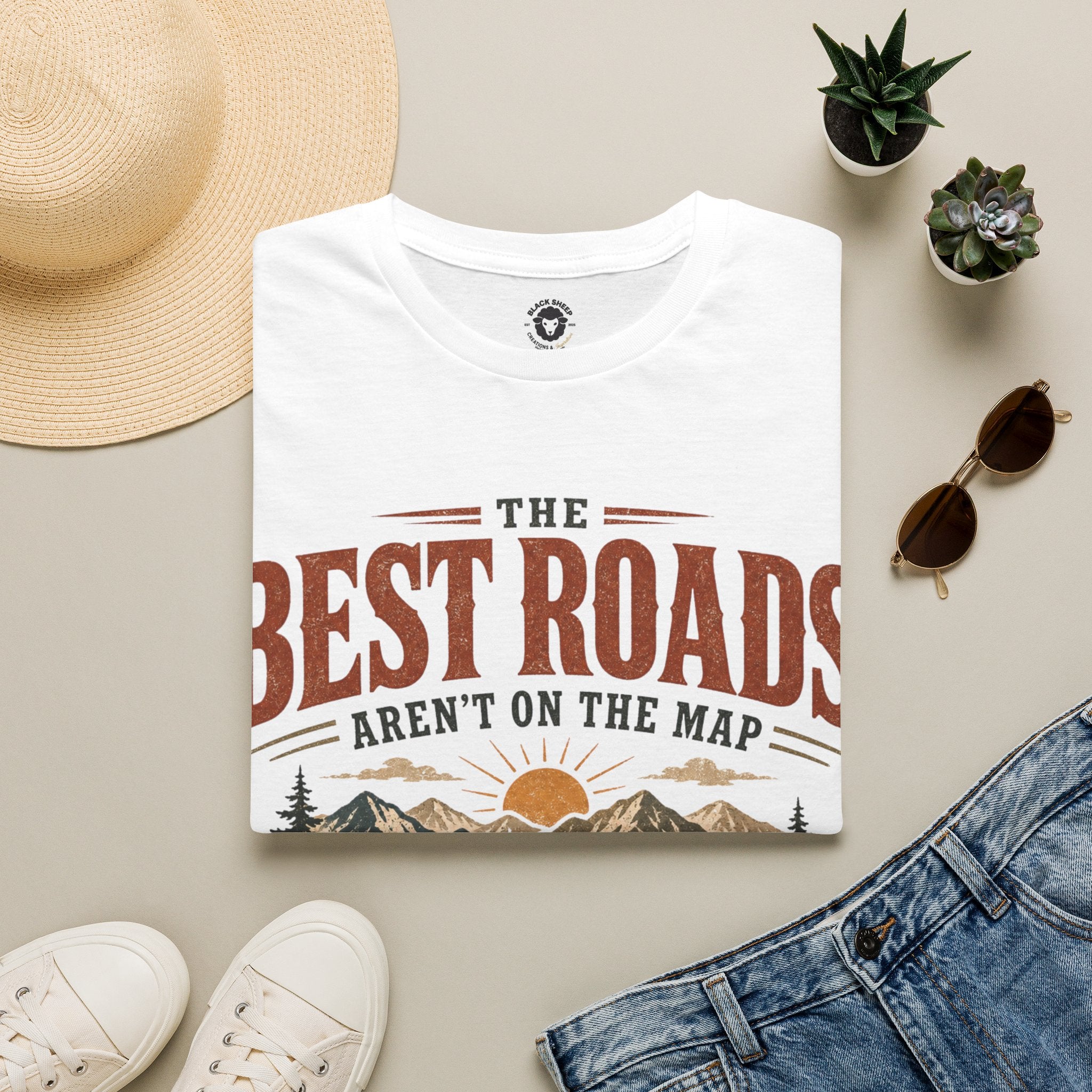 Adventure Graphic T-Shirt — "The Best Roads Aren't On the Map"