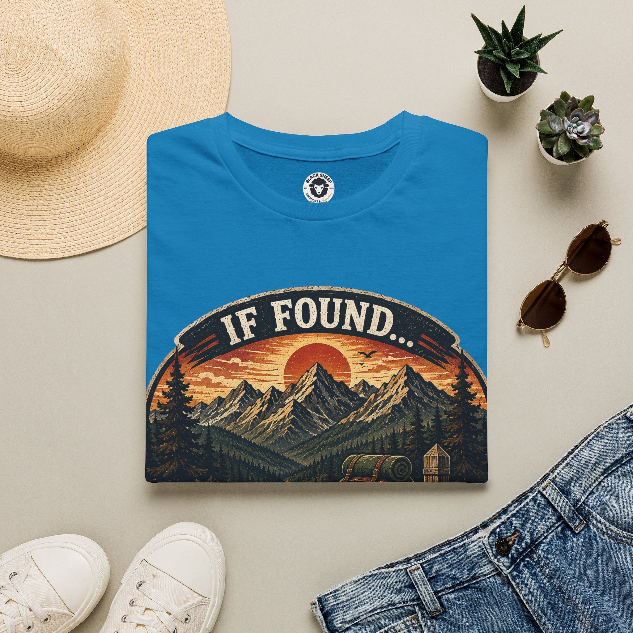 If Found Return Me to the Mountains T-Shirt — Retro Outdoor Hiking Tee