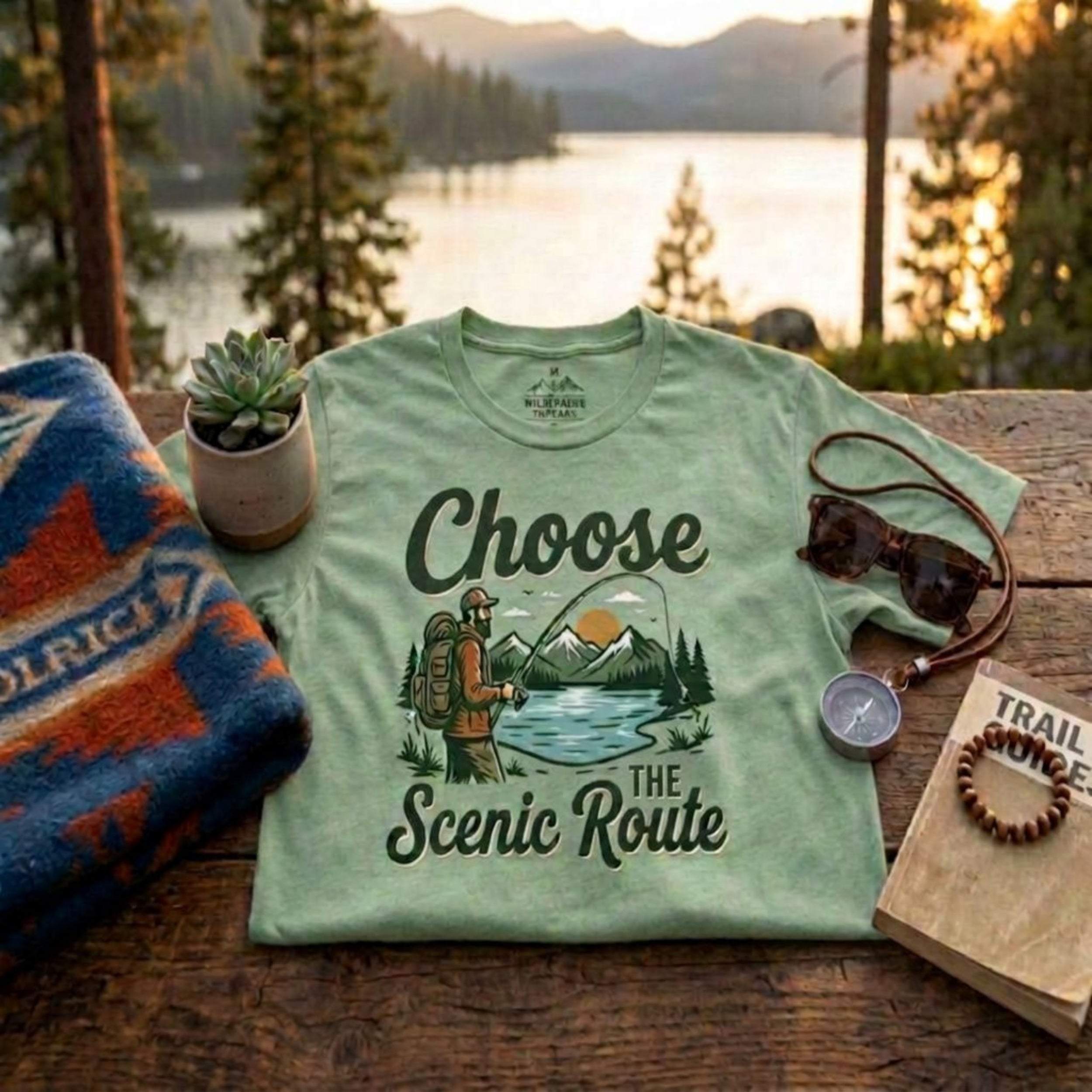 Choose the Scenic Route Graphic Tee — Adventure Hiking Mountain T‑Shirt