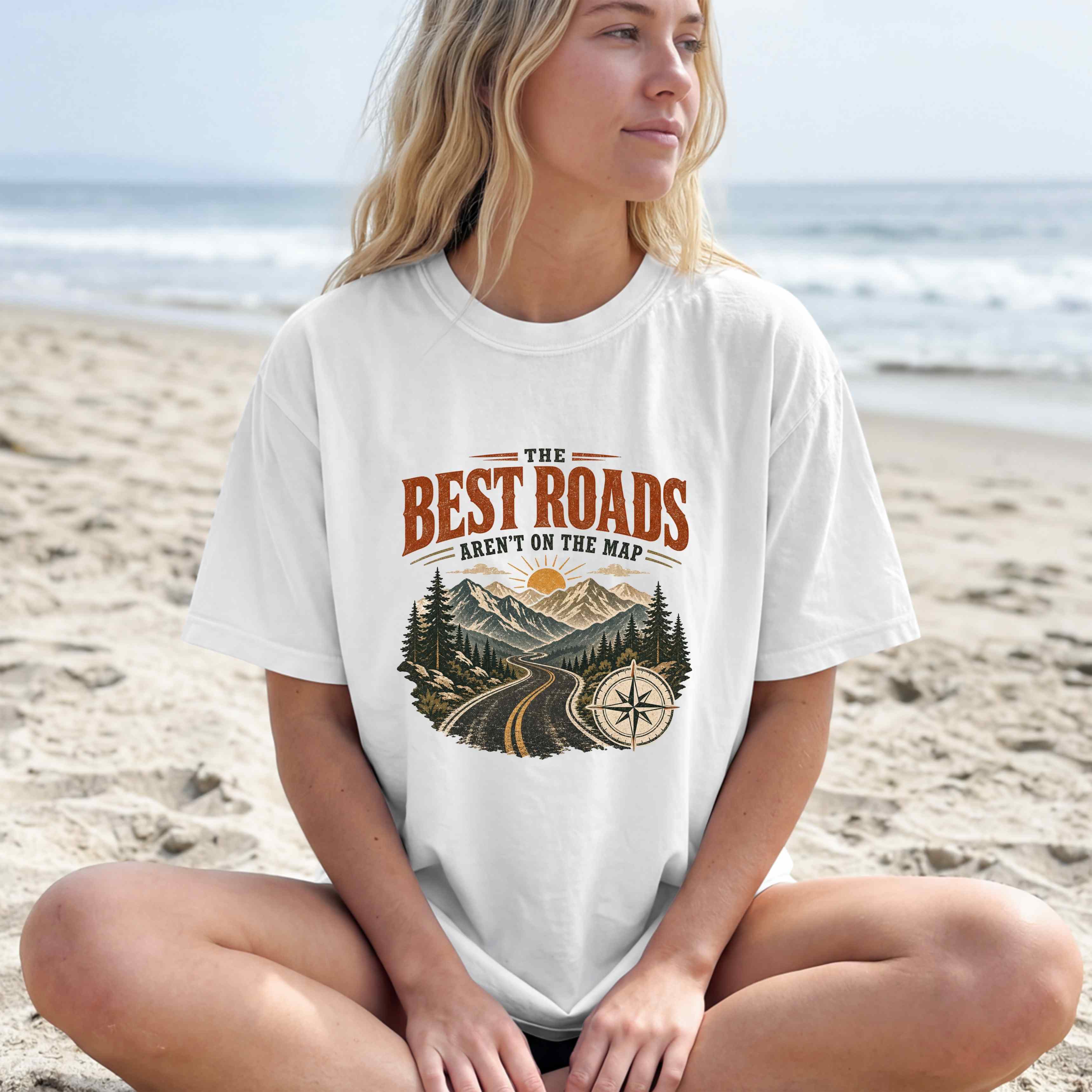Adventure Graphic T-Shirt — "The Best Roads Aren't On the Map"