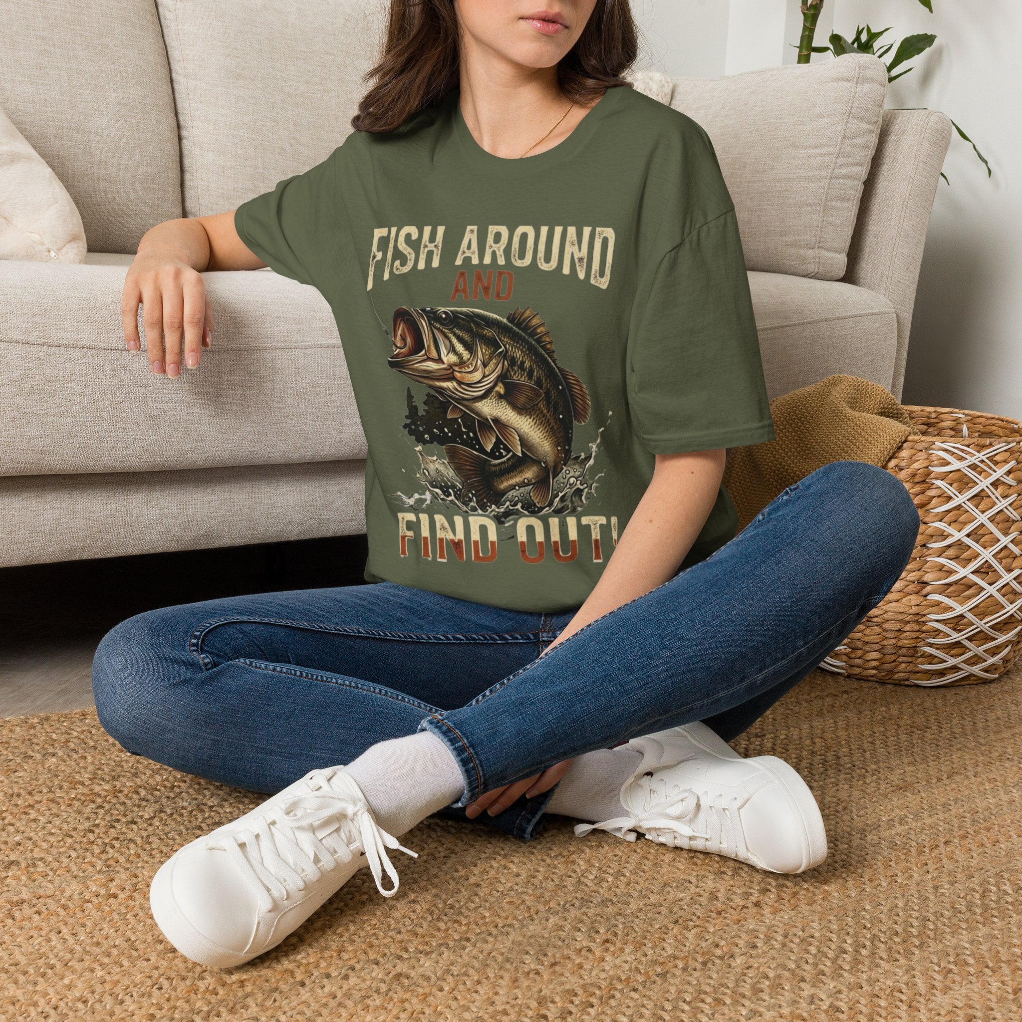 Fishing T-Shirt — "Fish Around and Find Out" Graphic Tee for Anglers