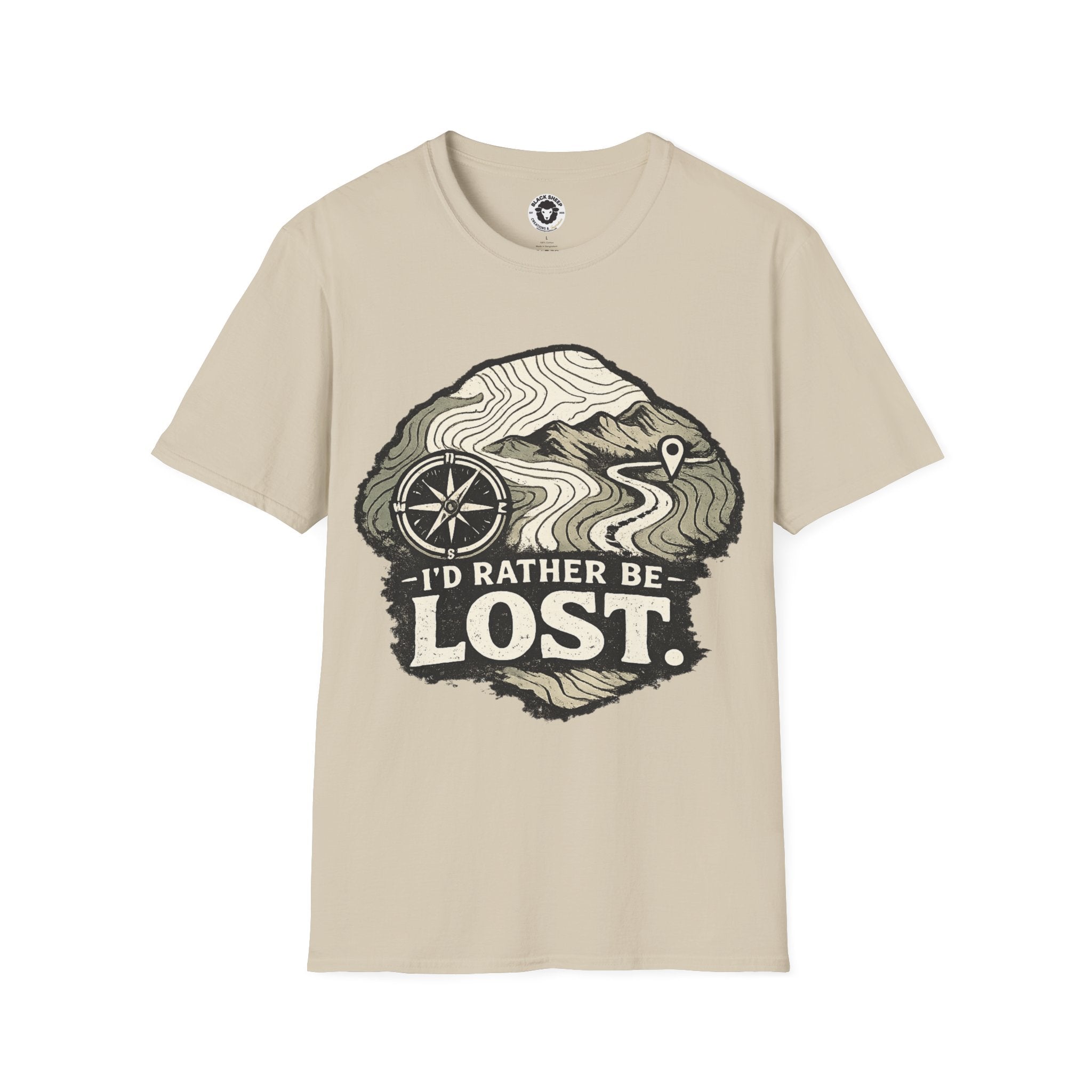 I'd Rather Be Lost T-Shirt — Adventure Compass Mountain Tee