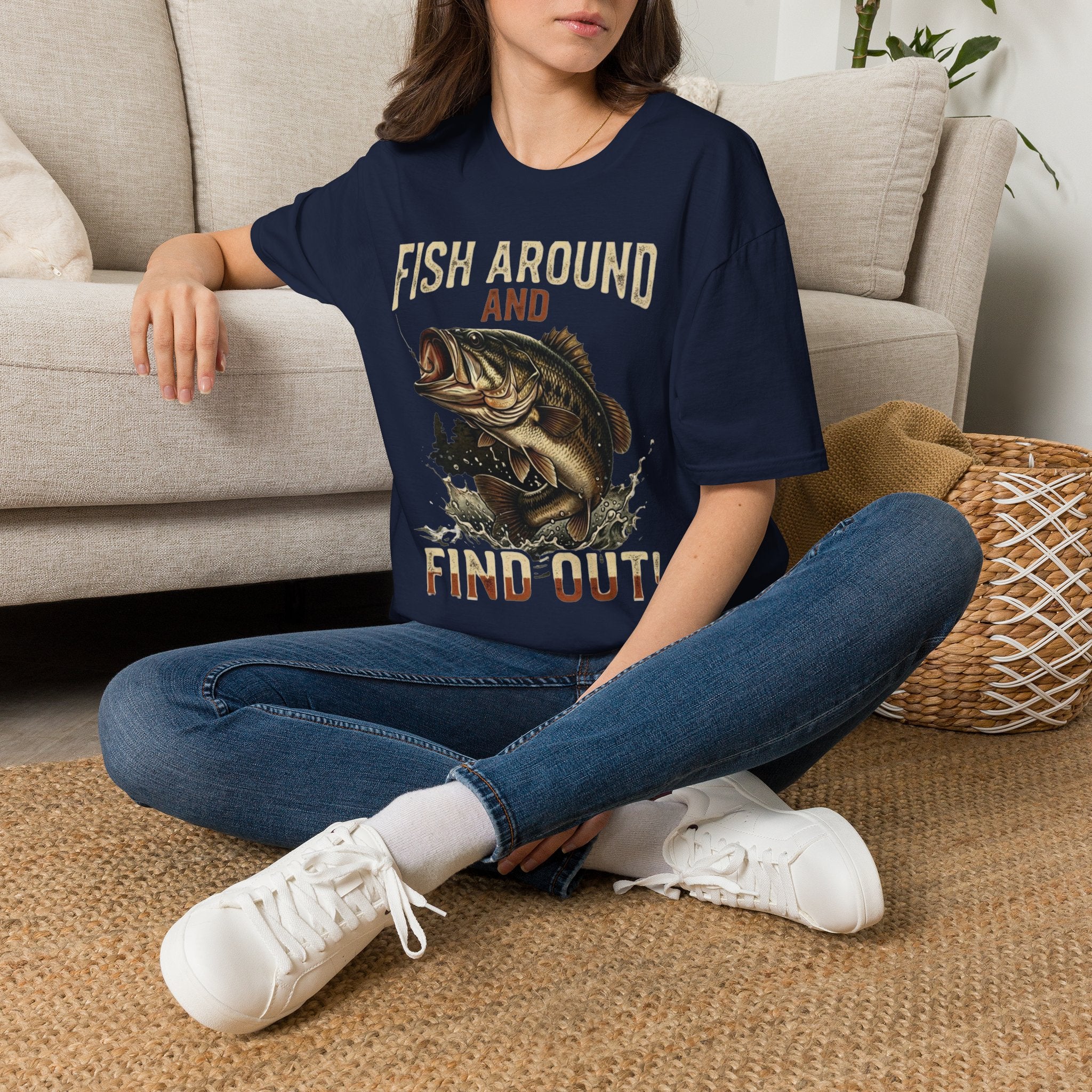 Fishing T-Shirt — "Fish Around and Find Out" Graphic Tee for Anglers