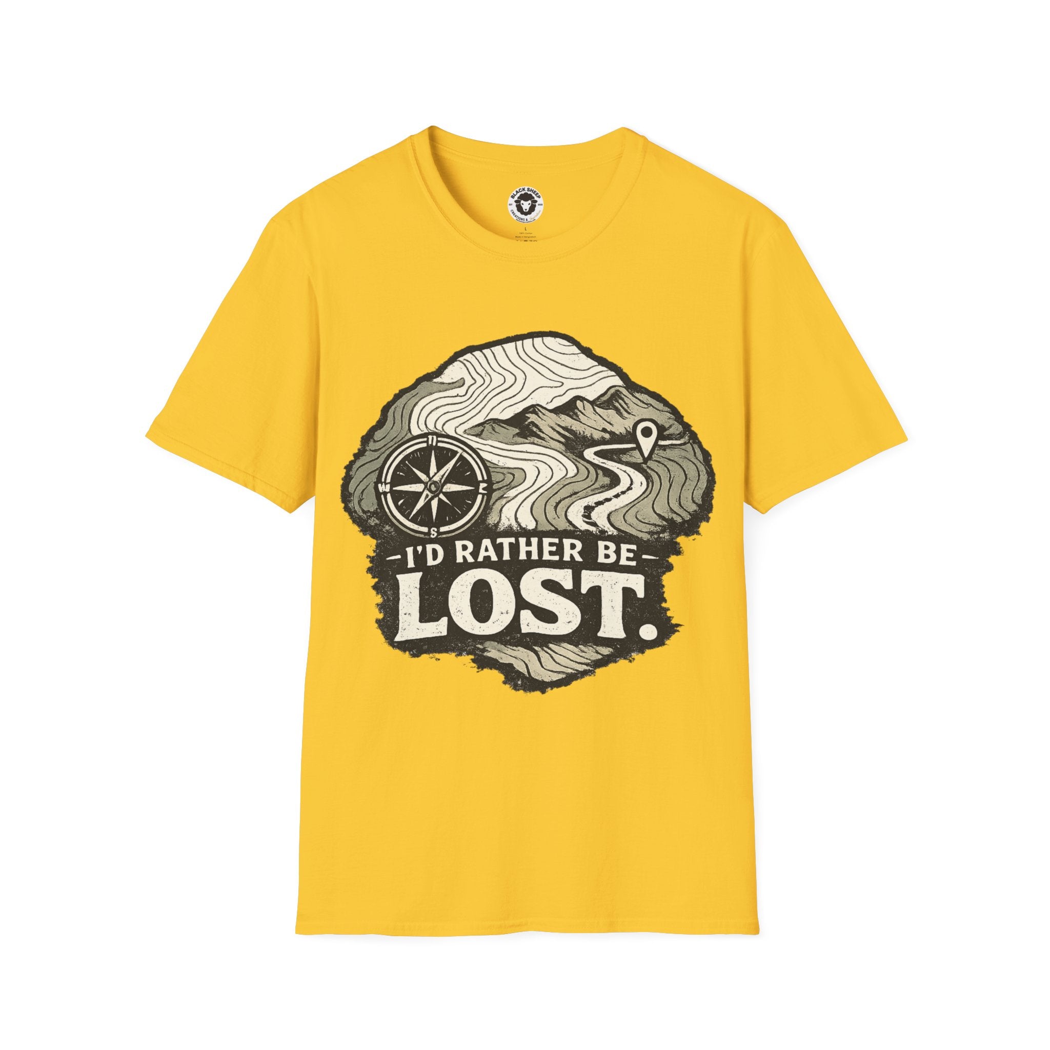 I'd Rather Be Lost T-Shirt — Adventure Compass Mountain Tee