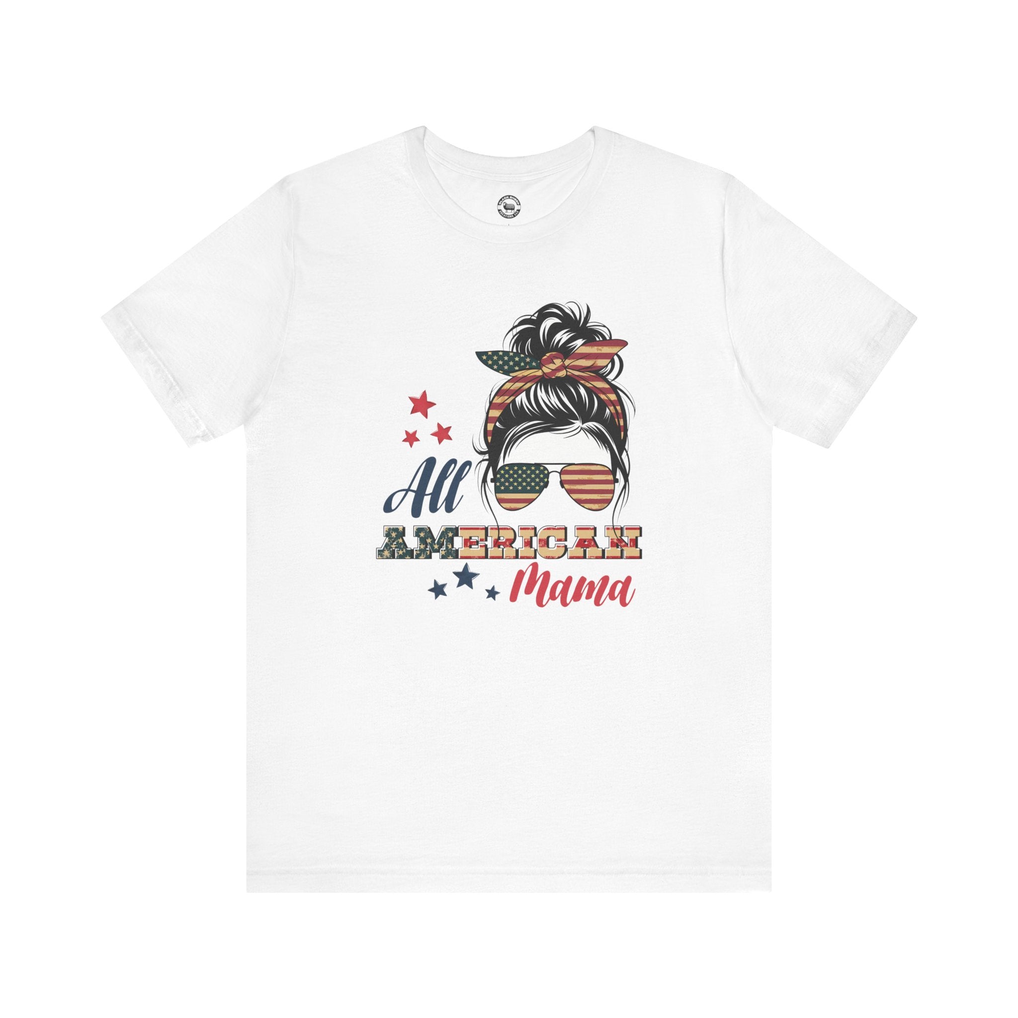 American Mama Tee - Unisex Jersey Short Sleeve Tee for Stars, Stripes & Sass (USA Shirt, 4th of July, Soft Cotton Tee, Mom Shirt, Mama, T-shirt, America)