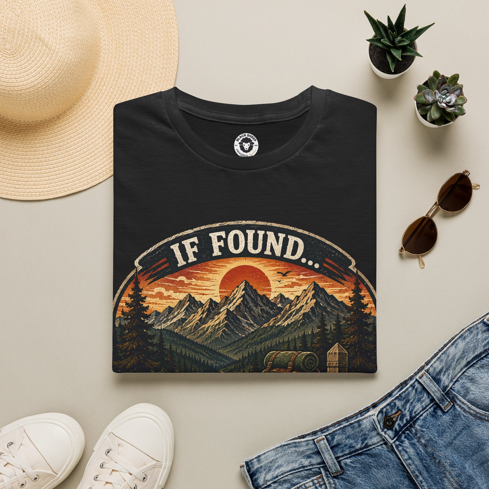 If Found Return Me to the Mountains T-Shirt — Retro Outdoor Hiking Tee