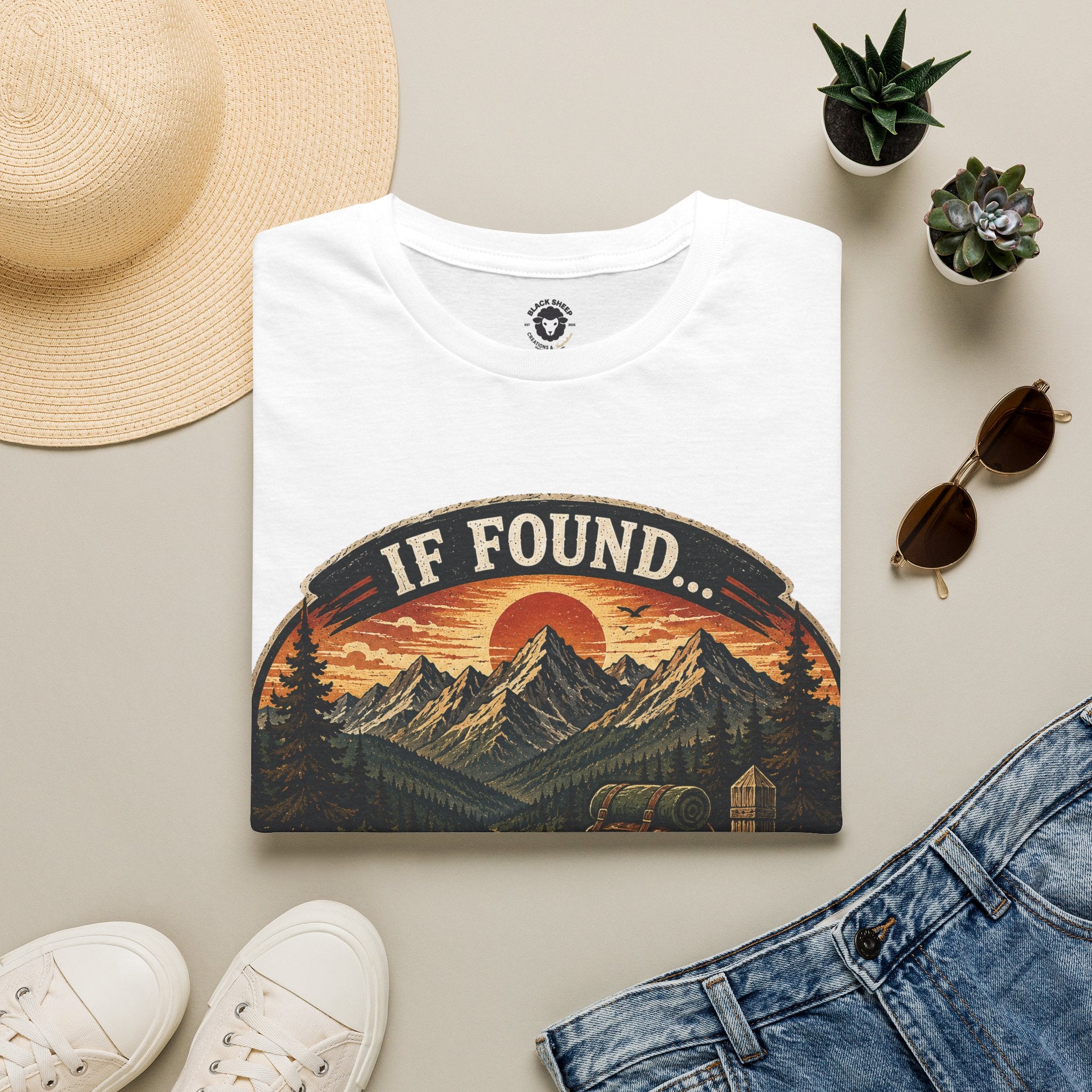 If Found Return Me to the Mountains T-Shirt — Retro Outdoor Hiking Tee