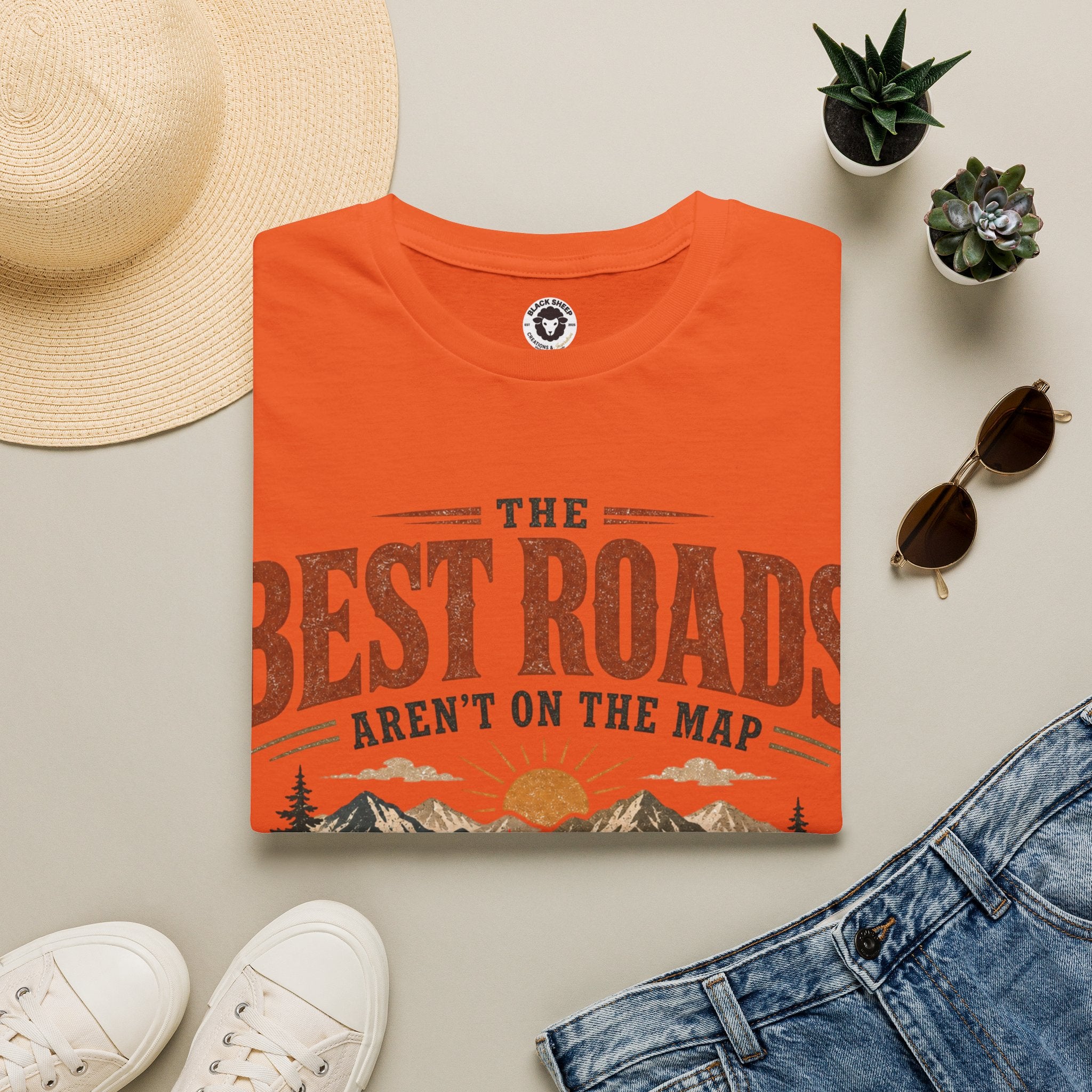 Adventure Graphic T-Shirt — "The Best Roads Aren't On the Map"