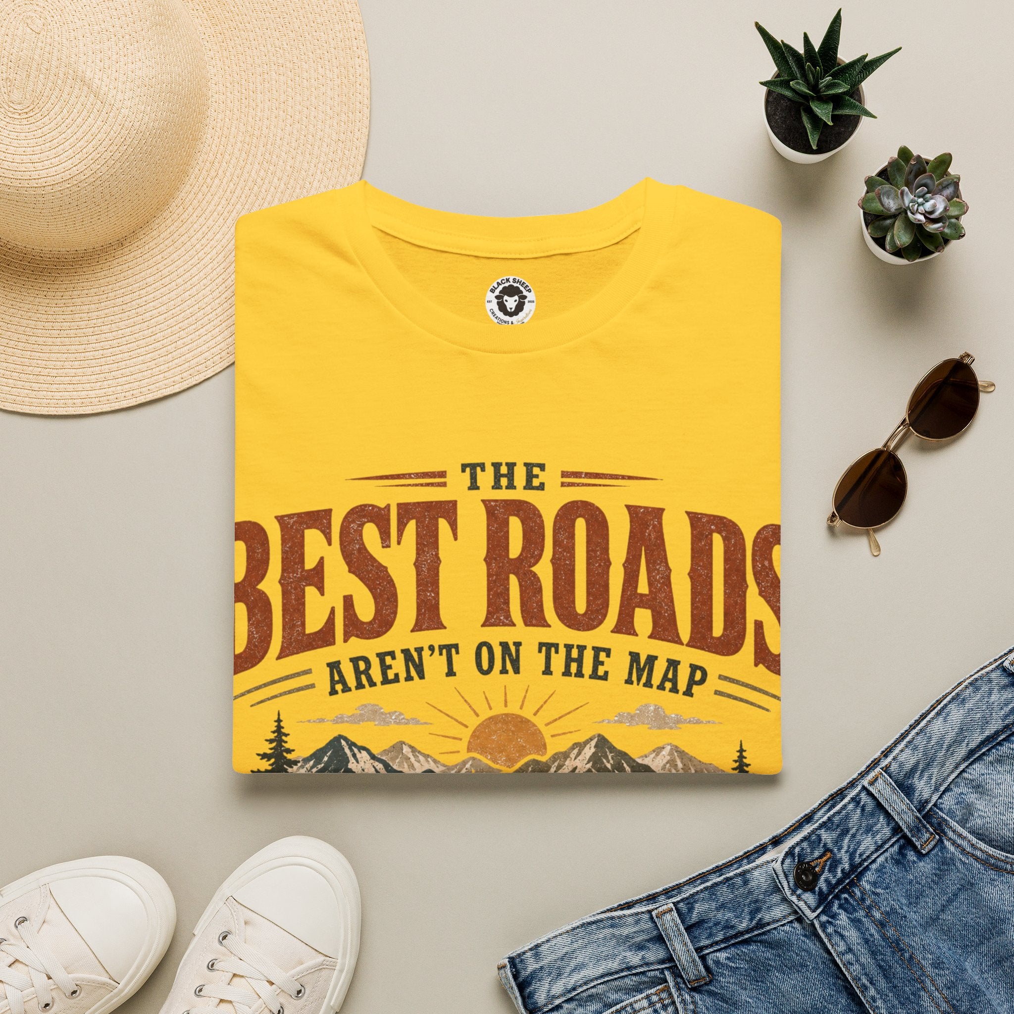 Adventure Graphic T-Shirt — "The Best Roads Aren't On the Map"