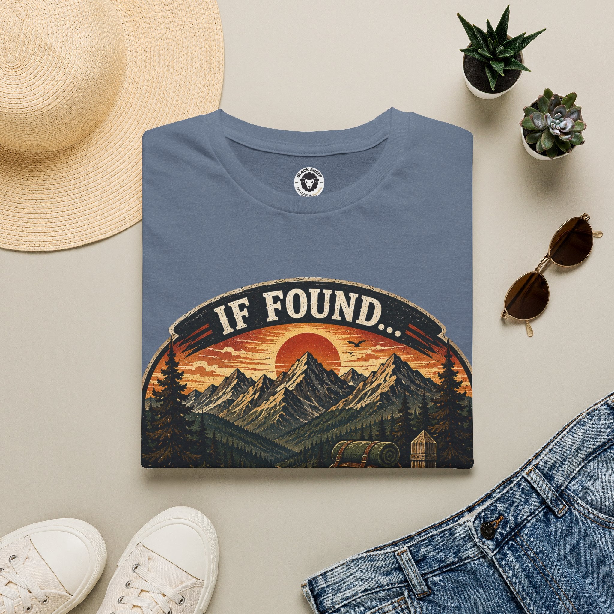 If Found Return Me to the Mountains T-Shirt — Retro Outdoor Hiking Tee
