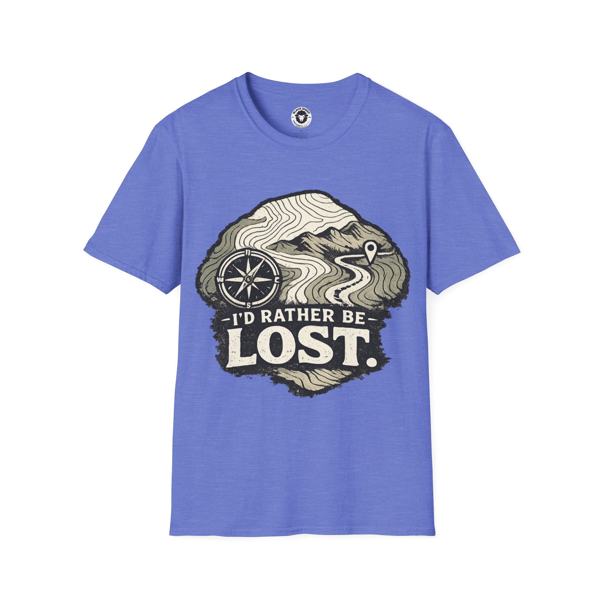 I'd Rather Be Lost T-Shirt — Adventure Compass Mountain Tee