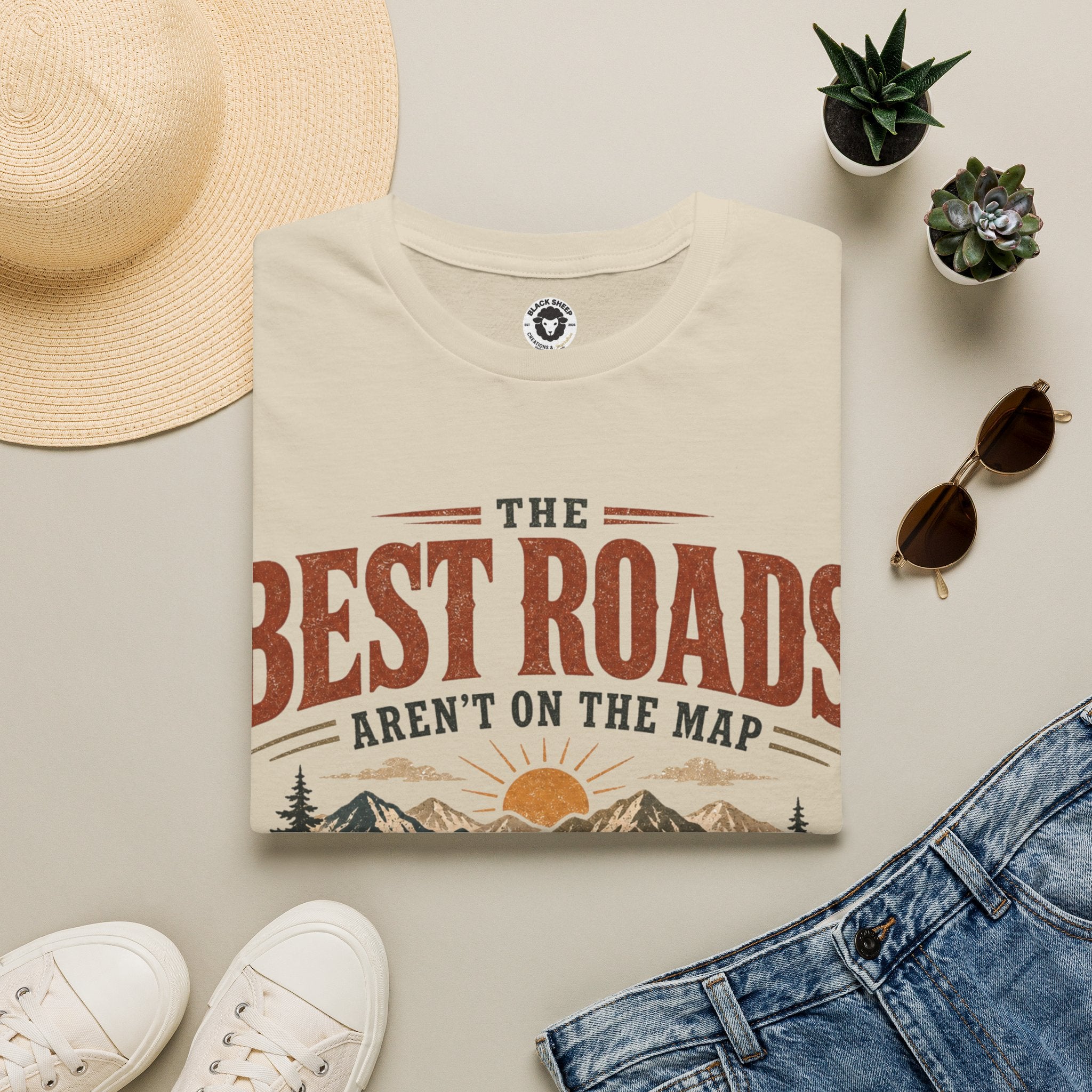 Adventure Graphic T-Shirt — "The Best Roads Aren't On the Map"