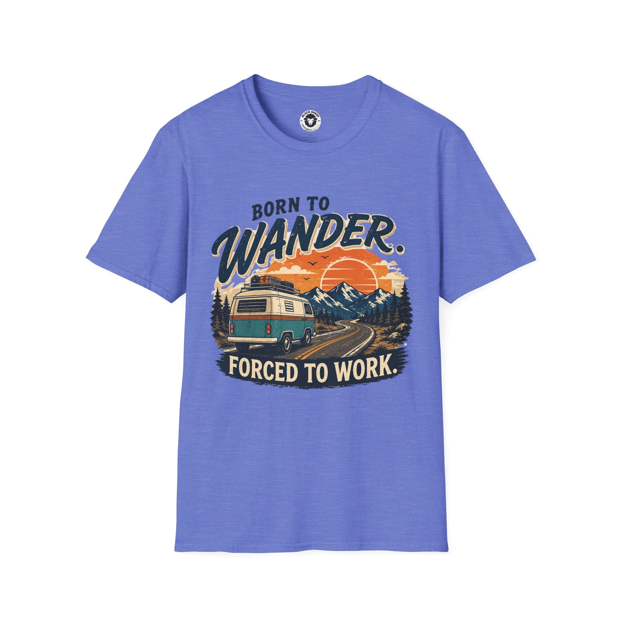 Born to Wander T-Shirt — Retro Adventure RV Graphic