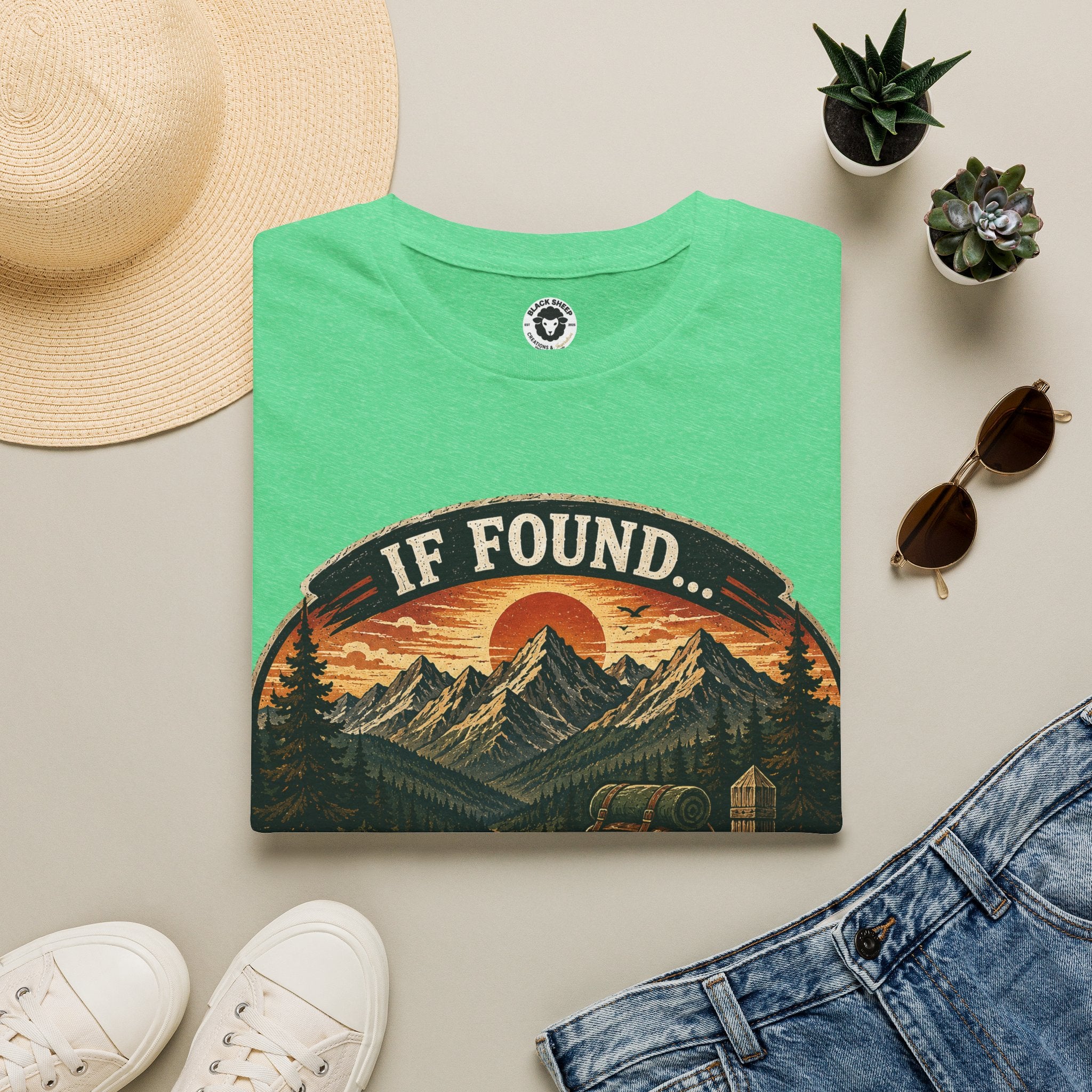 If Found Return Me to the Mountains T-Shirt — Retro Outdoor Hiking Tee